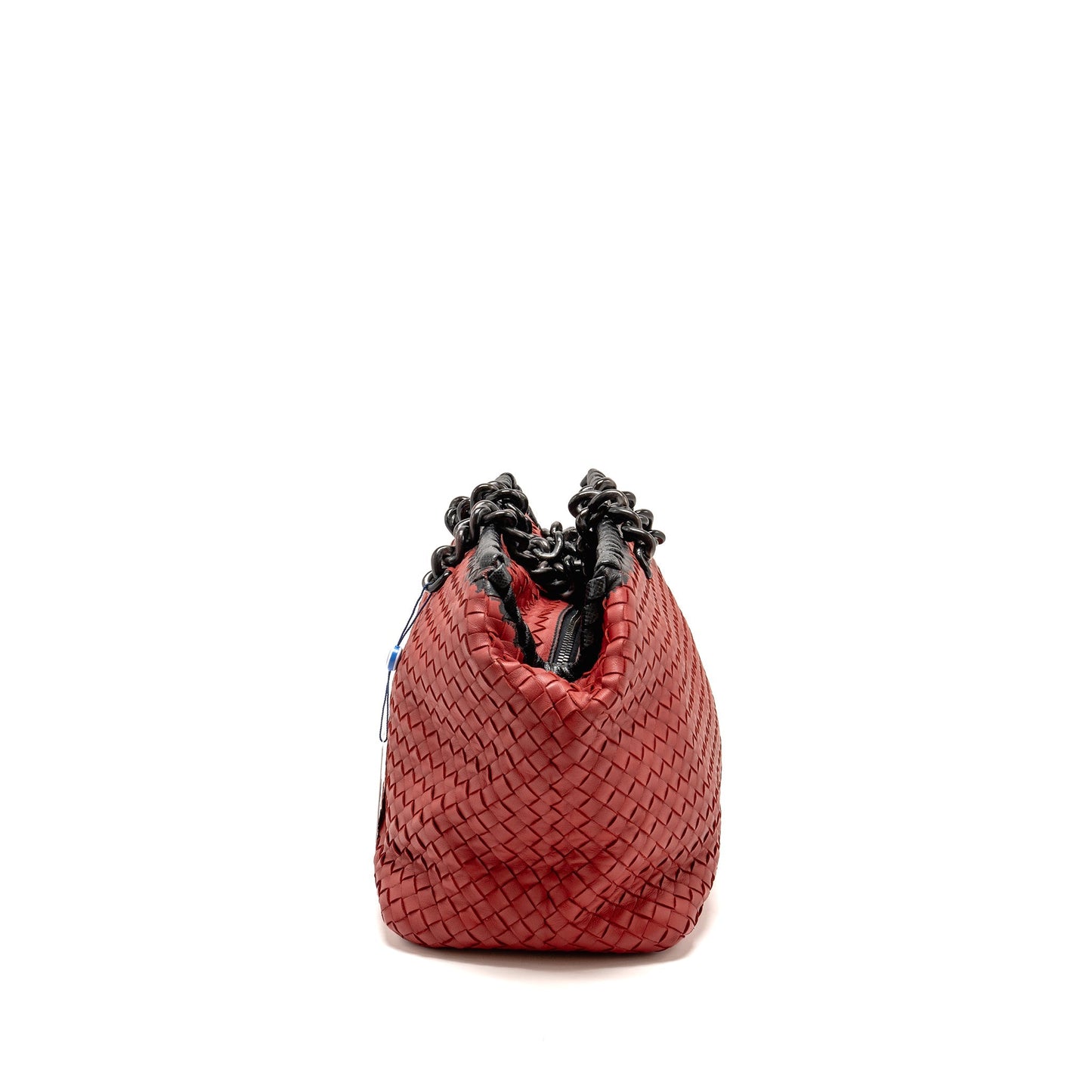 Bottega Veneta Intrecciato Chain Mini Purse Leather Red/Black with Black Hardware