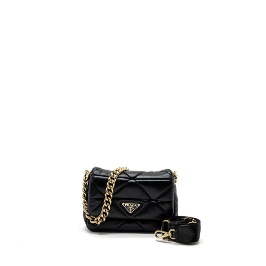 Prada Pattina in Pelle Nappa Patch Black