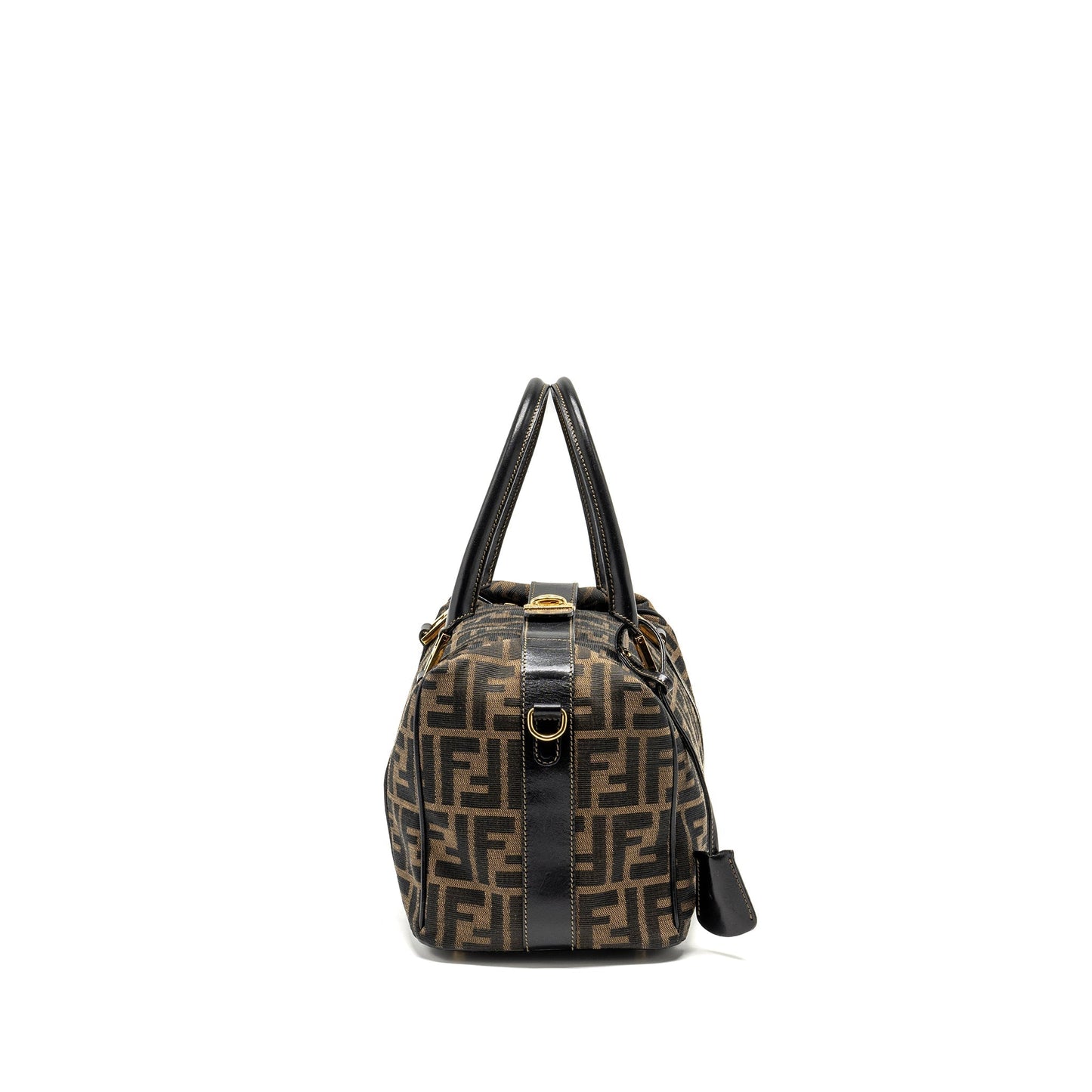 Fendi Vintage handle bowling Purse canvas brown