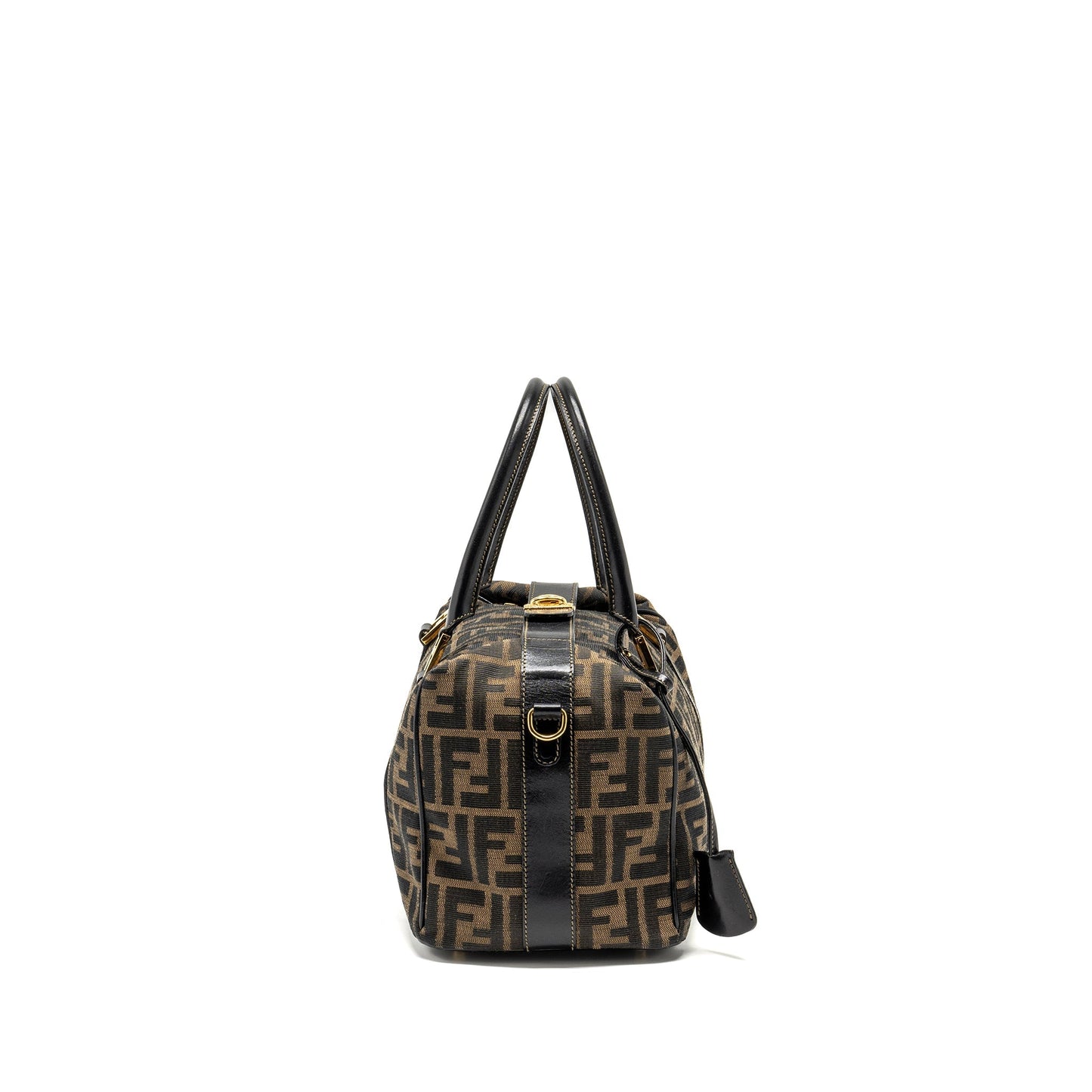 Fendi   handle bowling Purse canvas brown