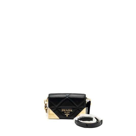Prada Mini Purse Quilted Nappa Leather Black