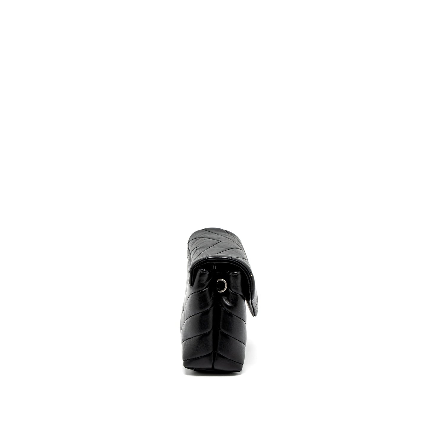 Saint Laurent LouLou Toy Strap Purse Calfskin Black
