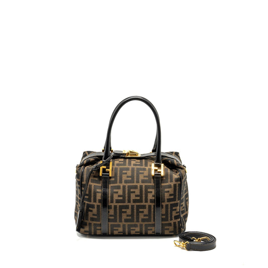 Fendi   handle bowling Purse canvas brown
