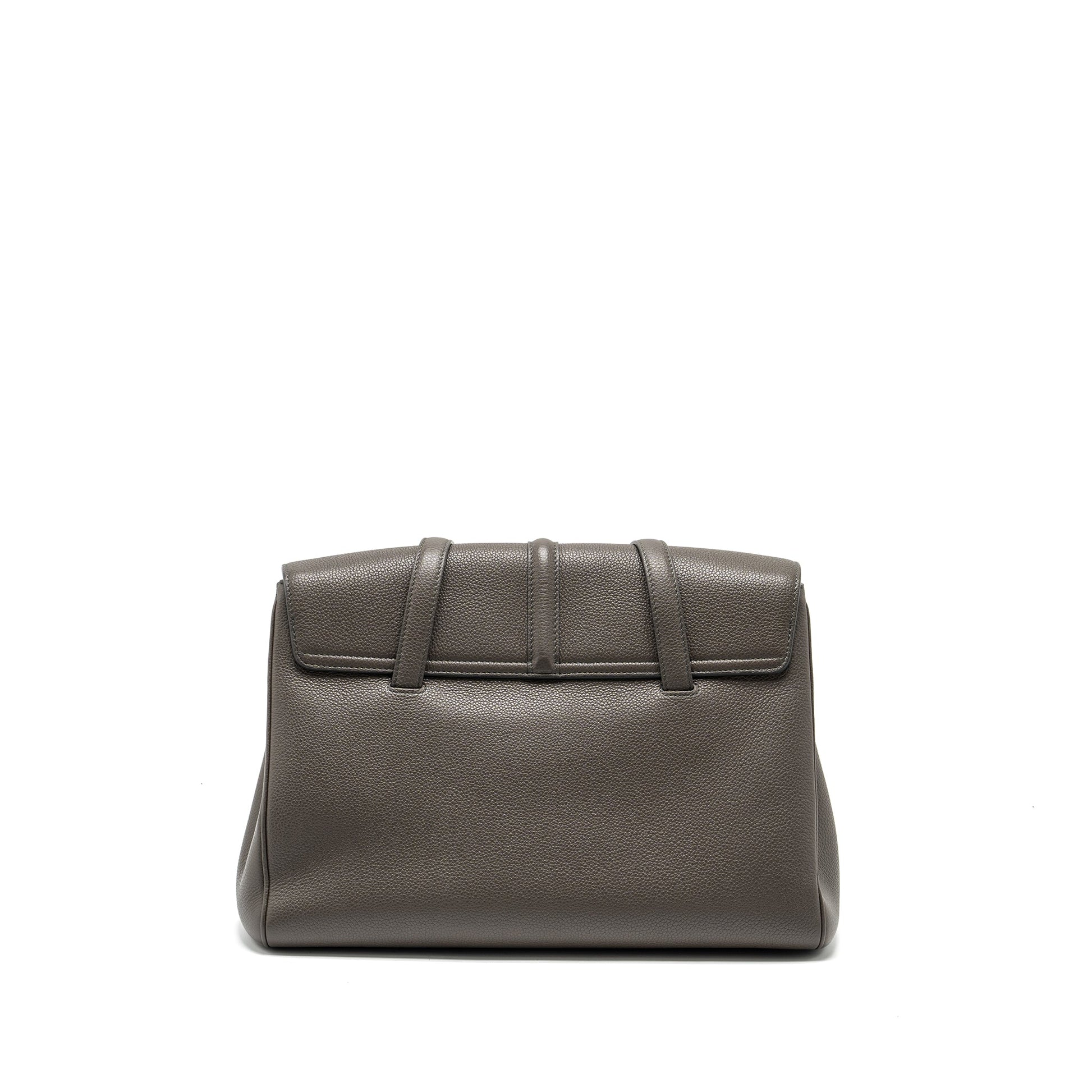Celine Medium Soft Bag Grained Calfskin grey GHW