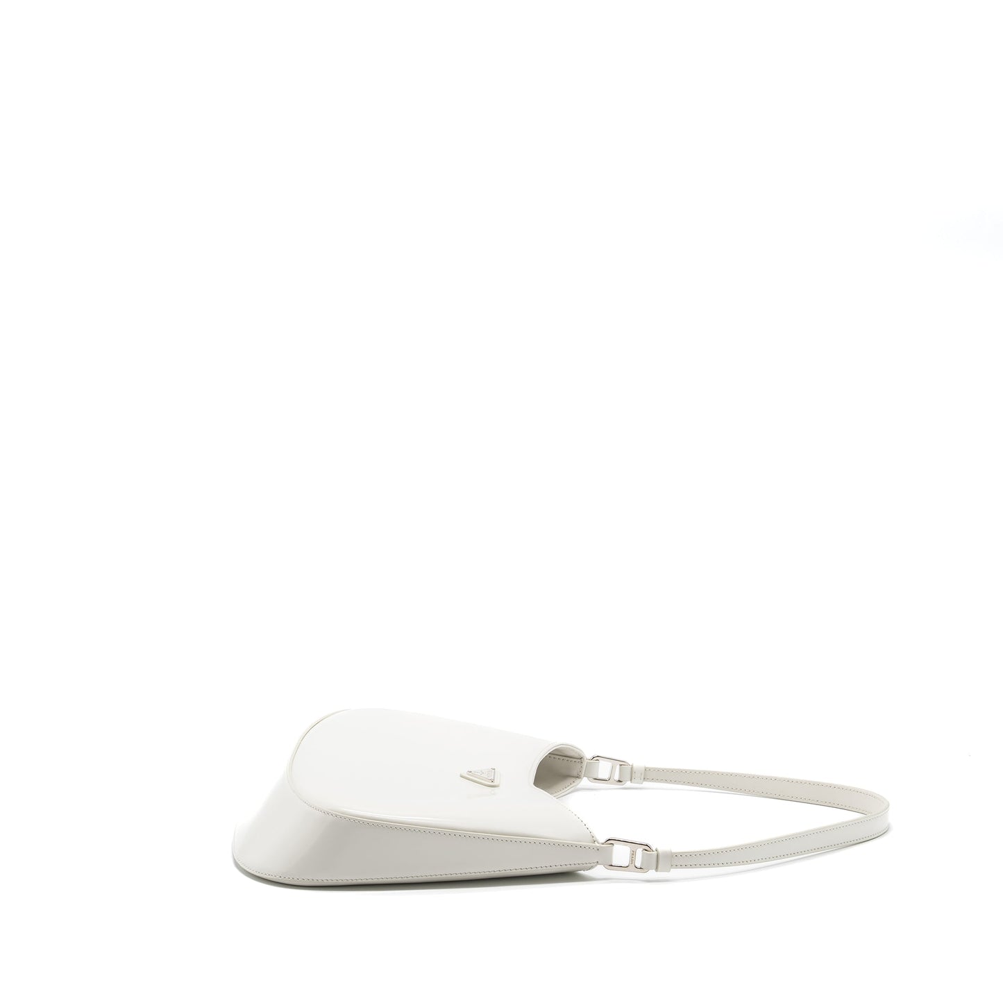 Prada Cleo Mini Purse Brushed Leather White
