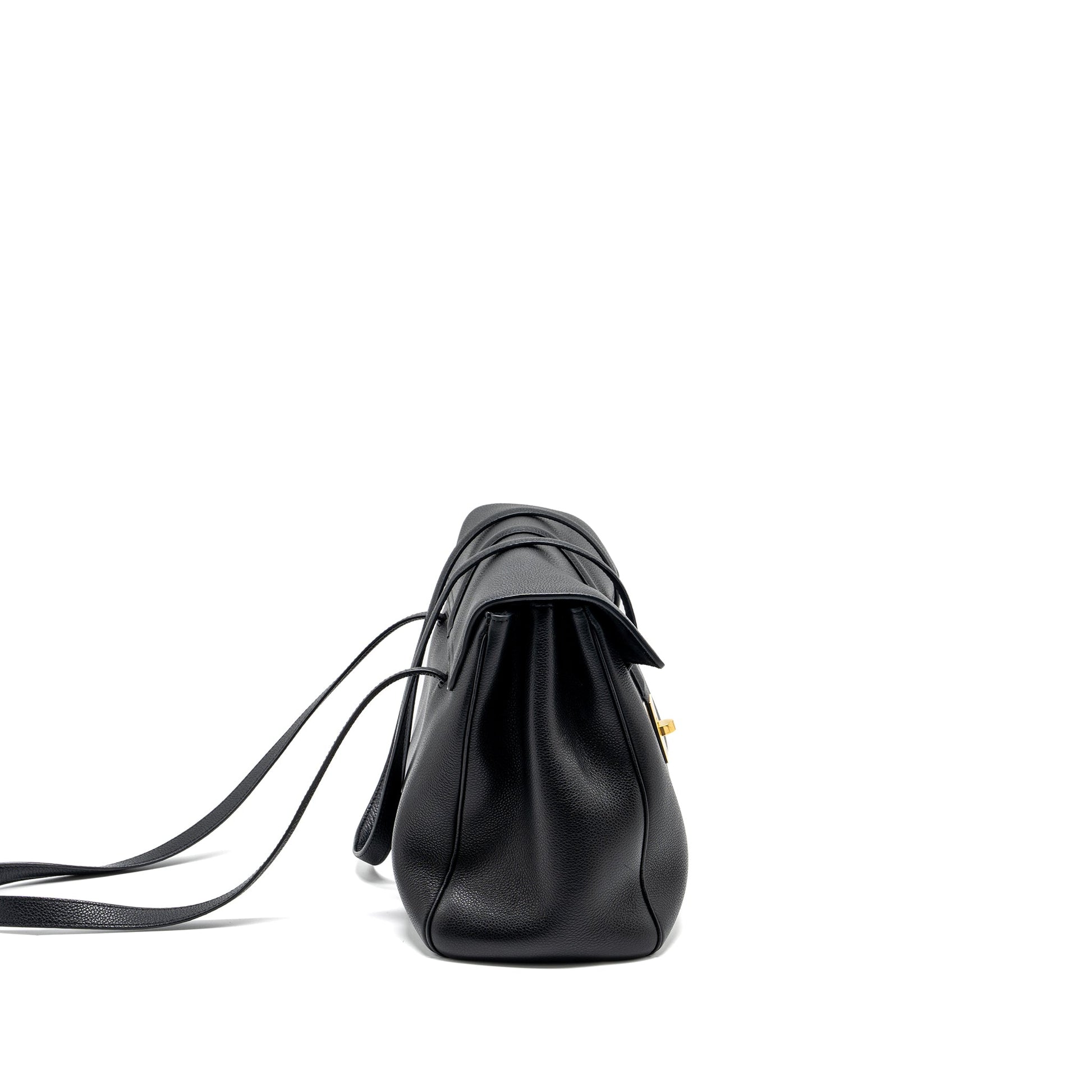 Celine Medium Soft Bag Grained Calfskin Black GHW