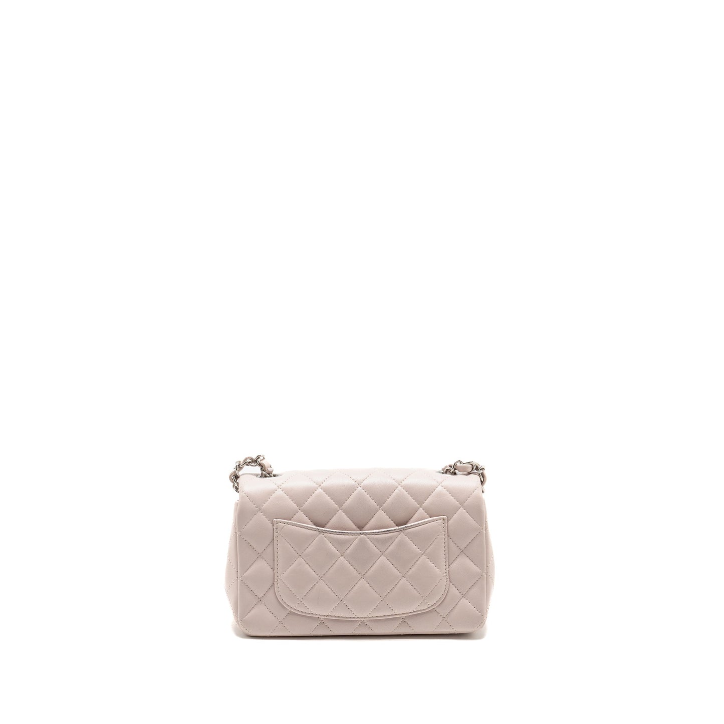 Chanel Mini Rectangular Flap Bag Lambskin Light Pink  (Microchip)