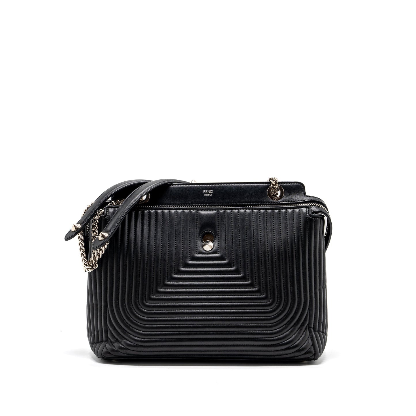 Fendi doctom chain Mini Purse leather black