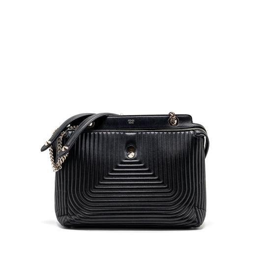 Fendi doctom chain Mini Purse leather black