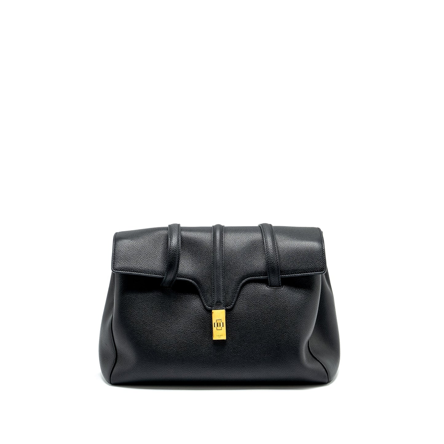 Celine Medium Soft Bag Grained Calfskin Black GHW