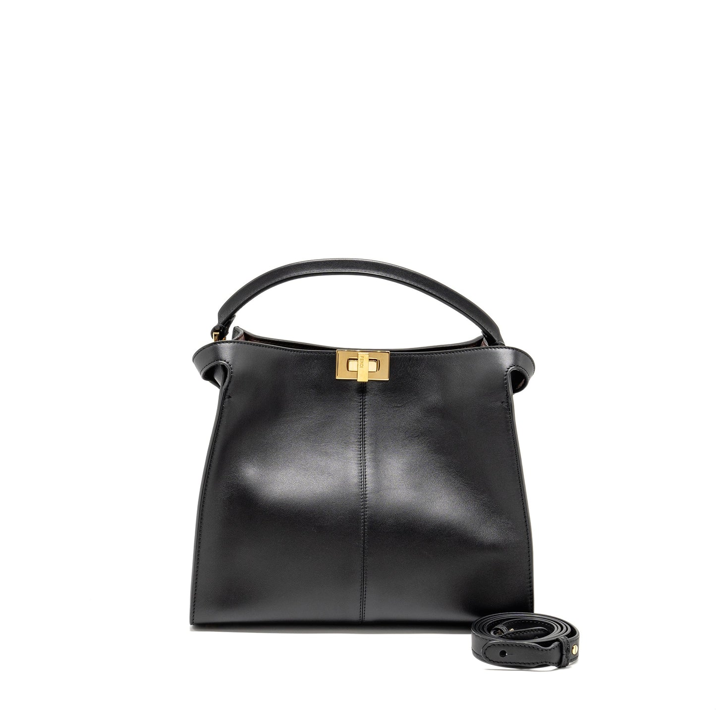 Fendi Peekaboo X-Lite Medium Calfskin Black