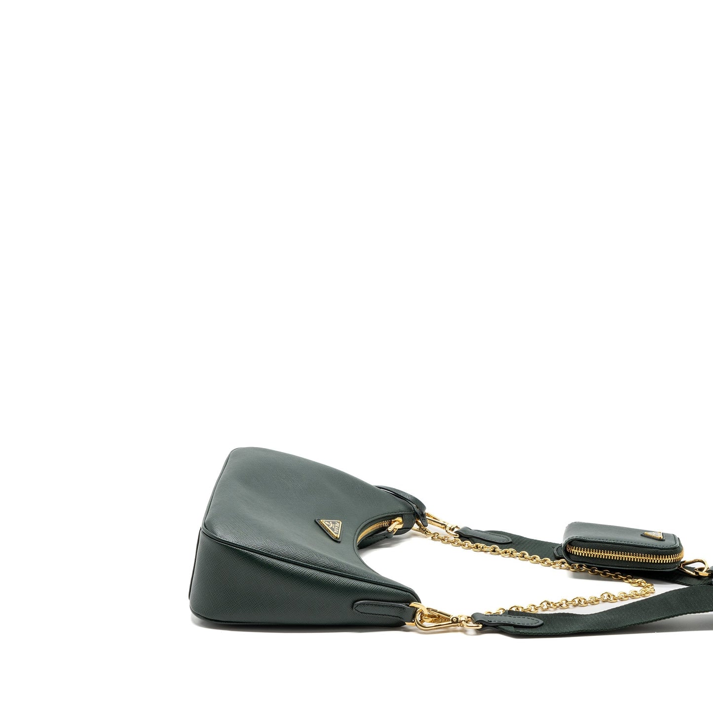 Prada Re-edition 2005 saffiano dark green