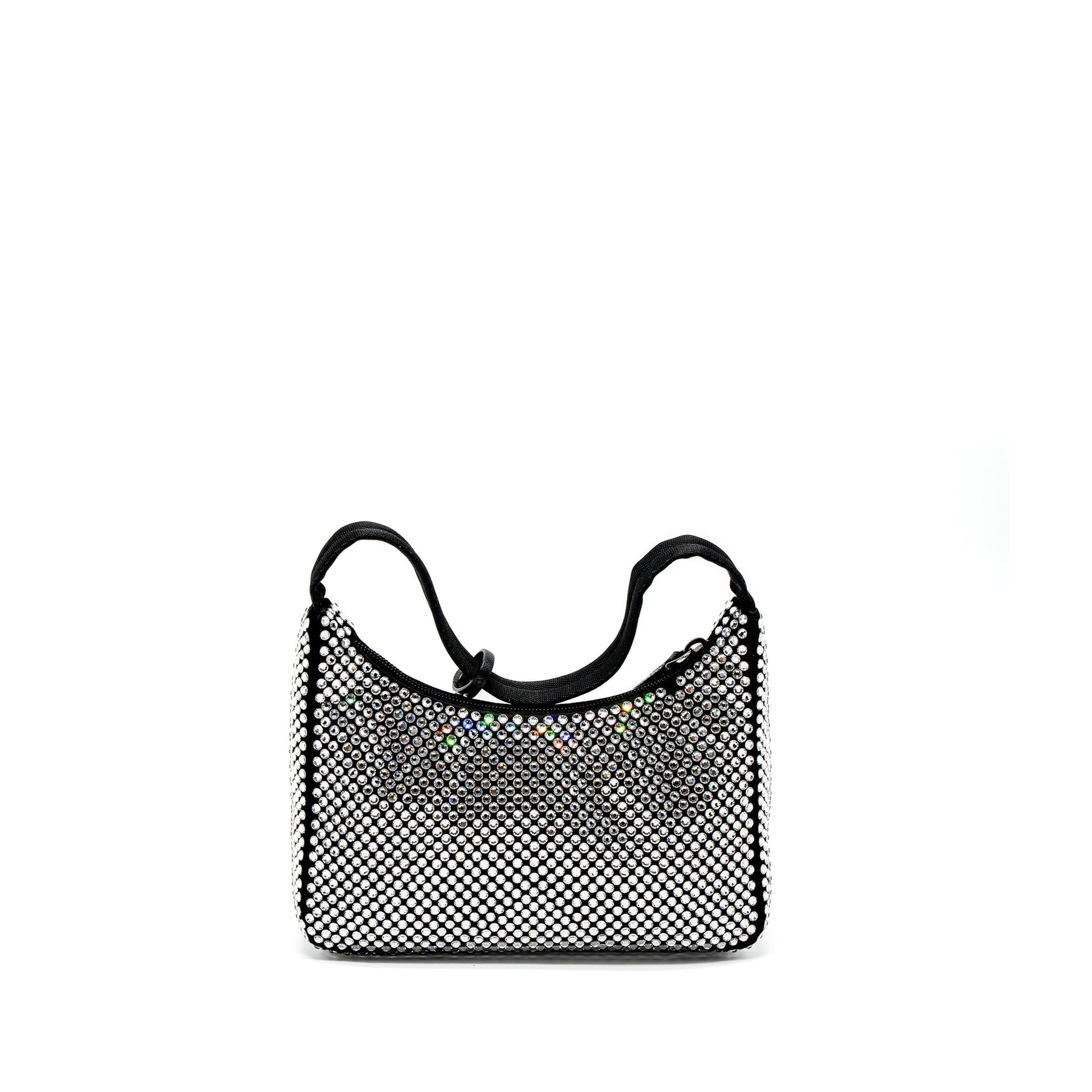 Prada Re-Edition 2000 Mini-Purse Satin/Crystal Black