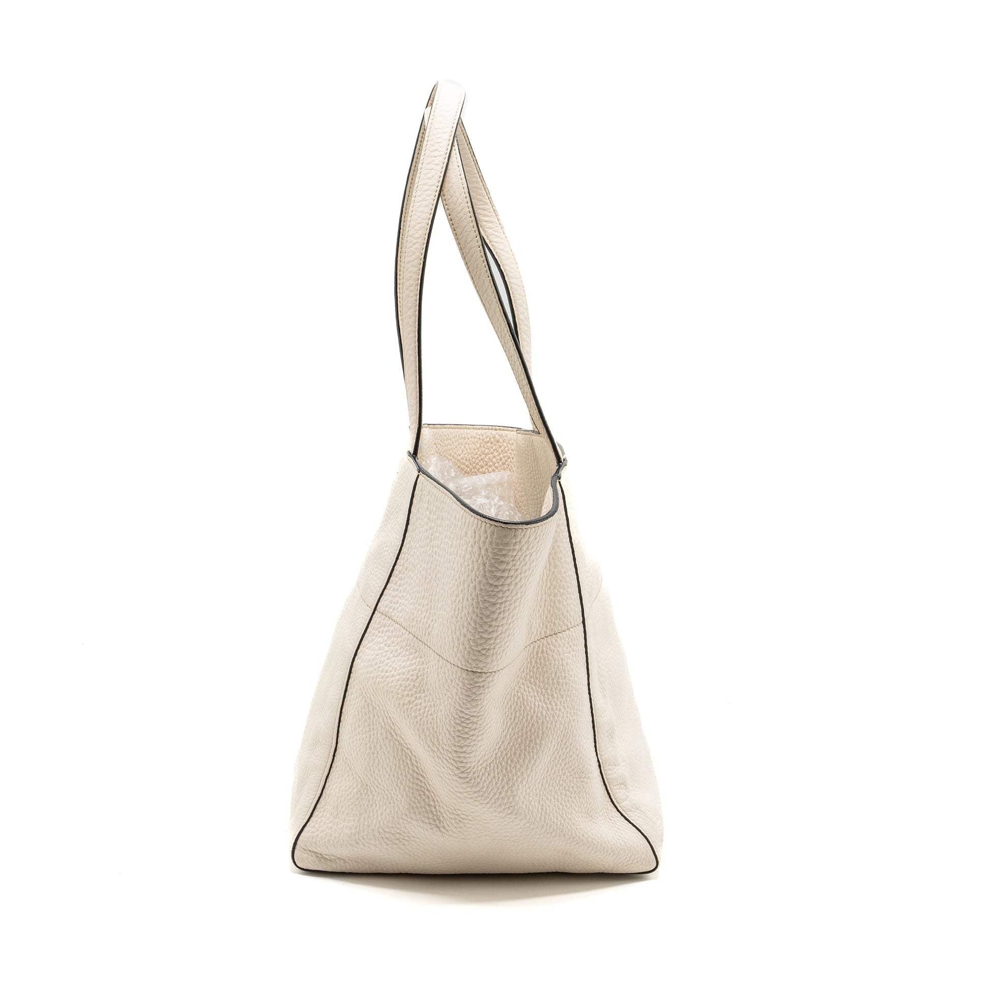 Prada Tote Purse Calfskin White