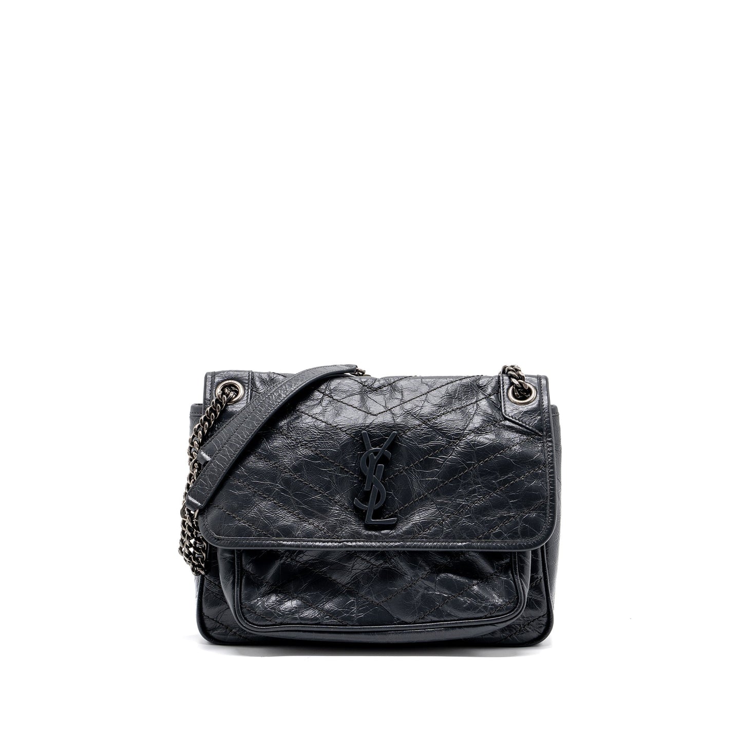 Saint laurent Medium Niki calfskin dark grey
