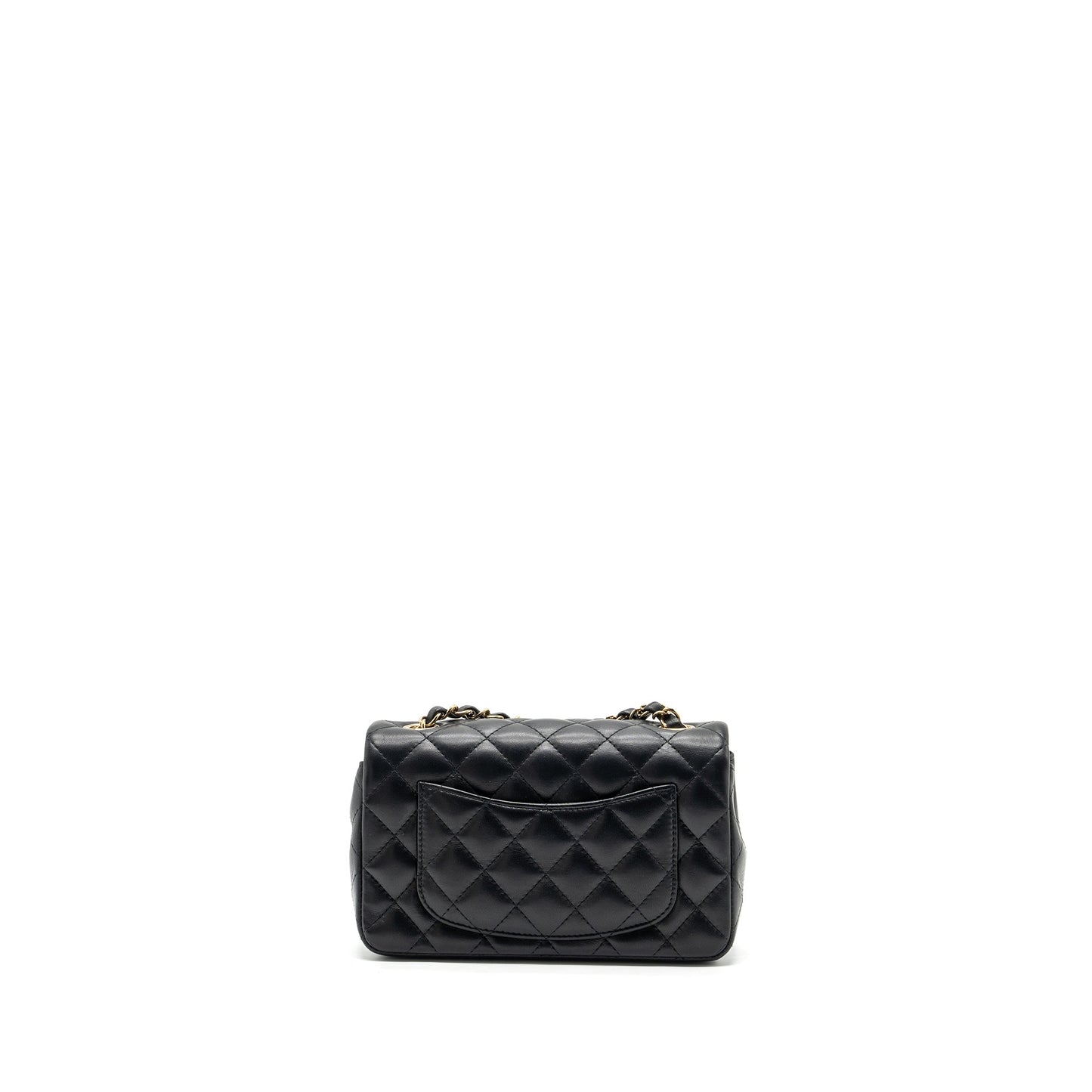 Chanel Classic Mini Rectangular Flap Bag Lambskin Black L (Microchip)