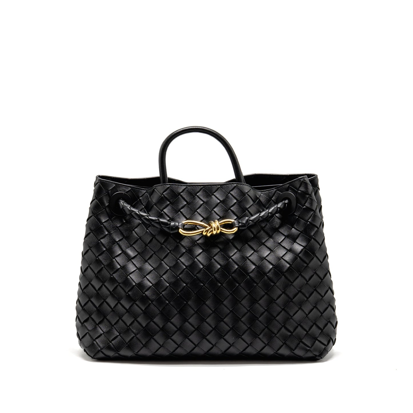 Bottega Veneta Medium Andiamo Lambskin Black