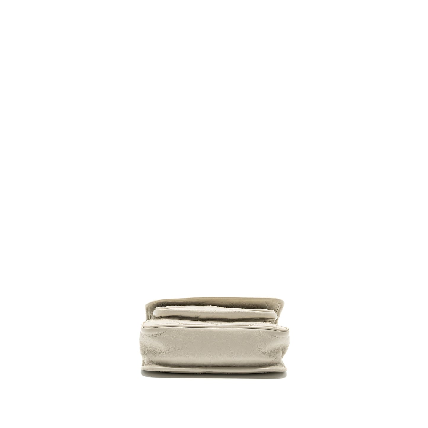 Saint Laurent/ Niki Baby Flap Purse Calfskin White