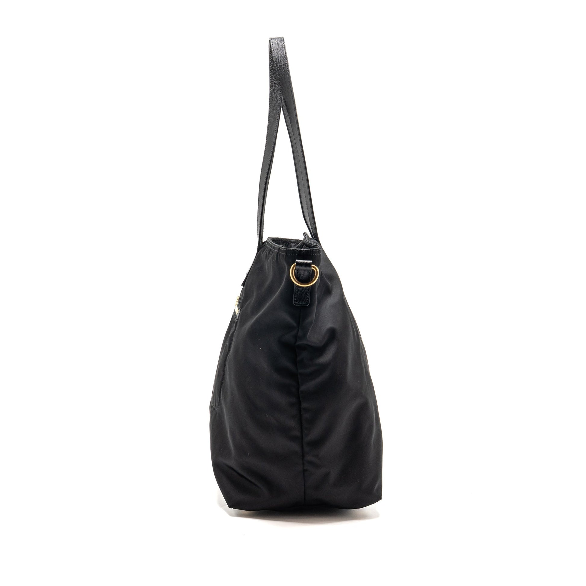 Prada Re-Edition Large Tessuto Tote Purse Re-Nylon/Saffiano Leather Black