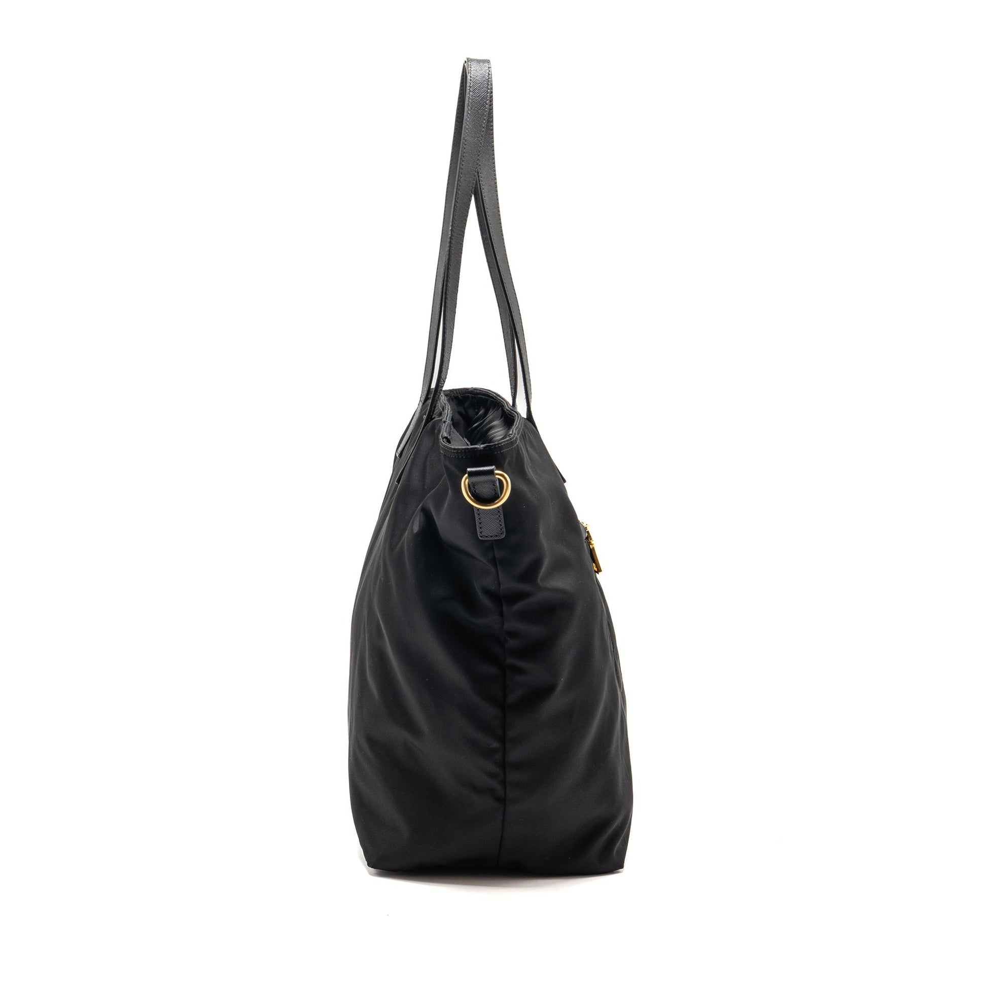 Prada Re-Edition Large Tessuto Tote Purse Re-Nylon/Saffiano Leather Black