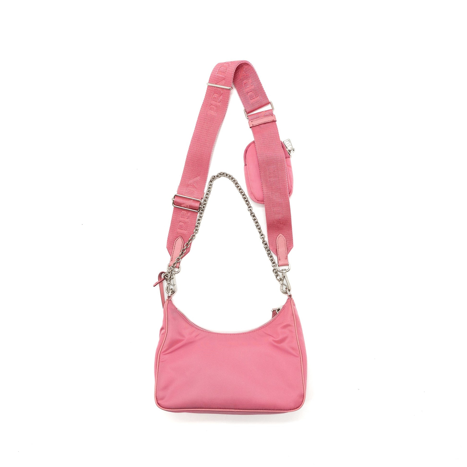 Prada re-edition 2005 nylon/ leather pink