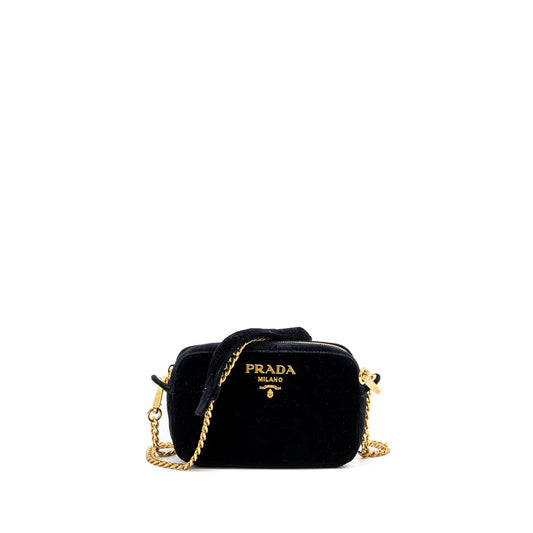 Prada camera Purse velvet black