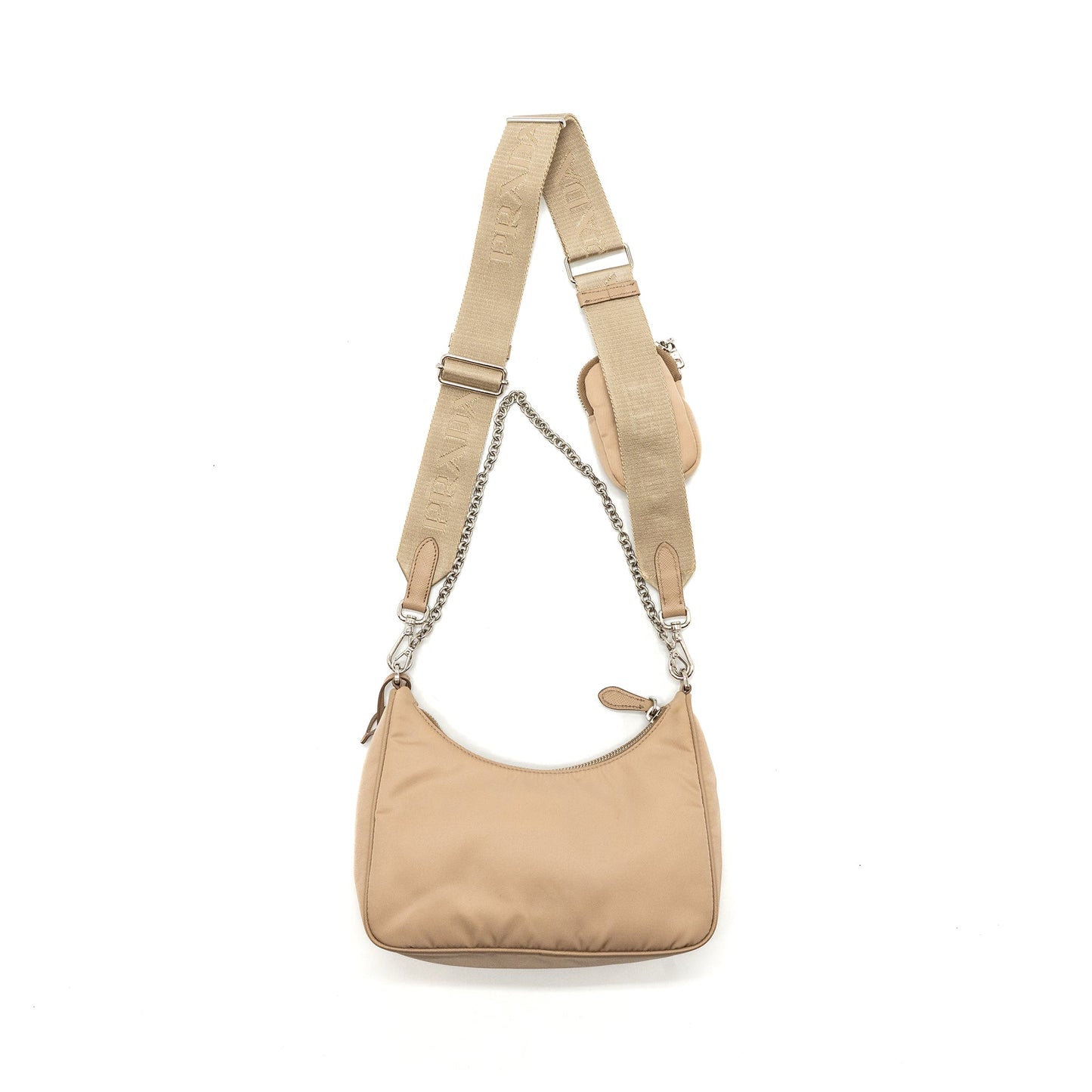 Prada Re-edition 2005 Mini Purse Re-Nylon Beige