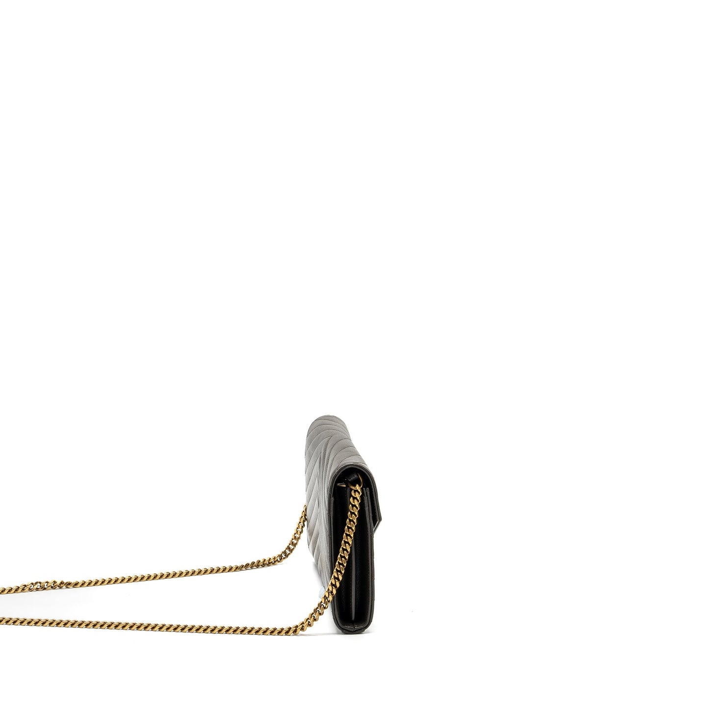 Saint Laurent/ Envelop Chain Purse Grained Calfskin Dark Green