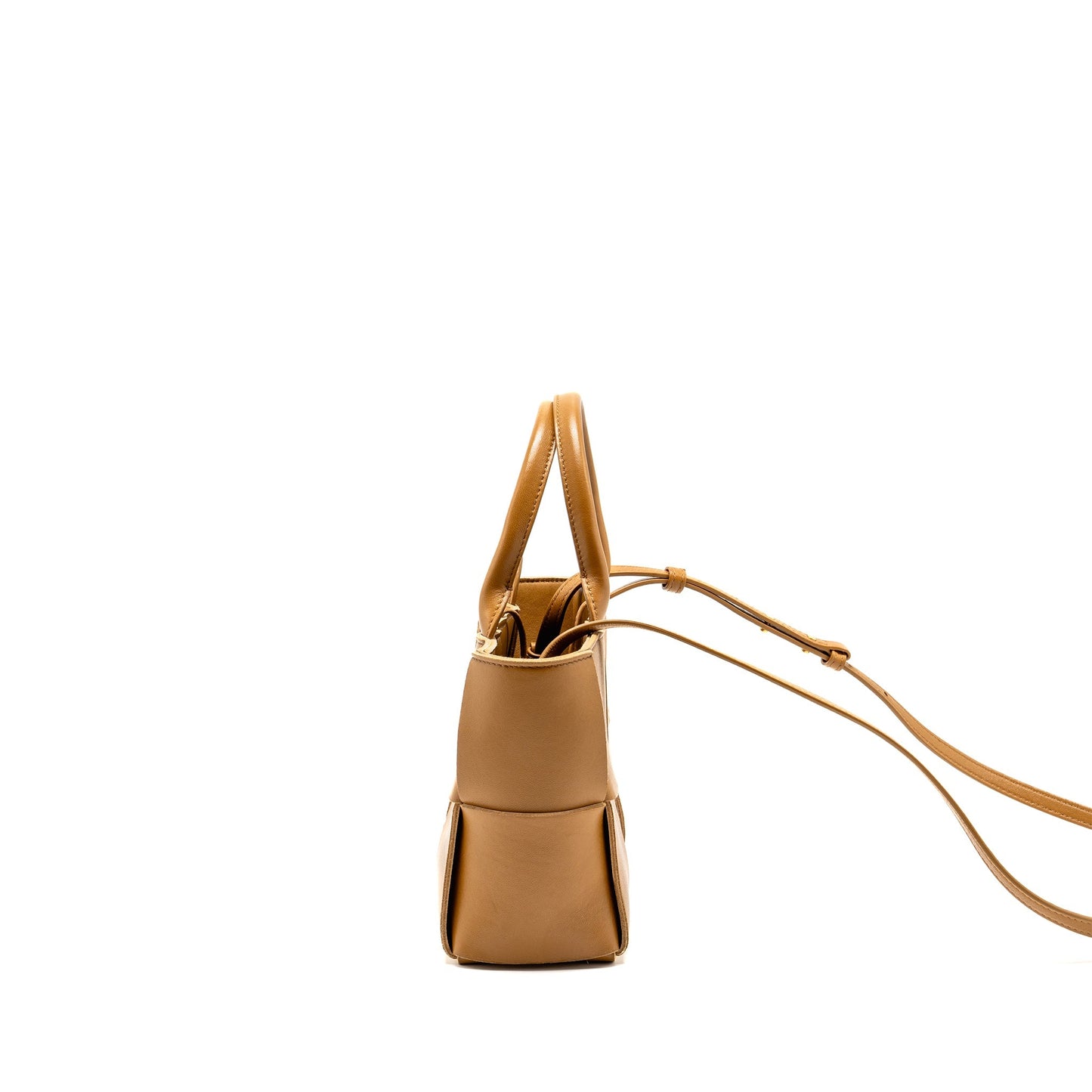 Bottega Veneta Mini Arco Tote Lambskin Camel