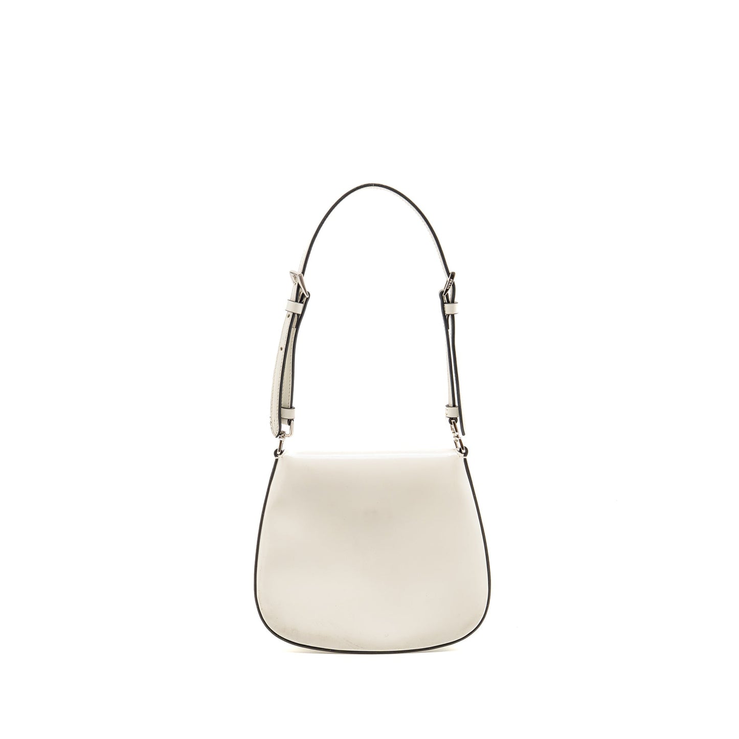 Prada Mini Cleo Mini Purse Brushed Leather White