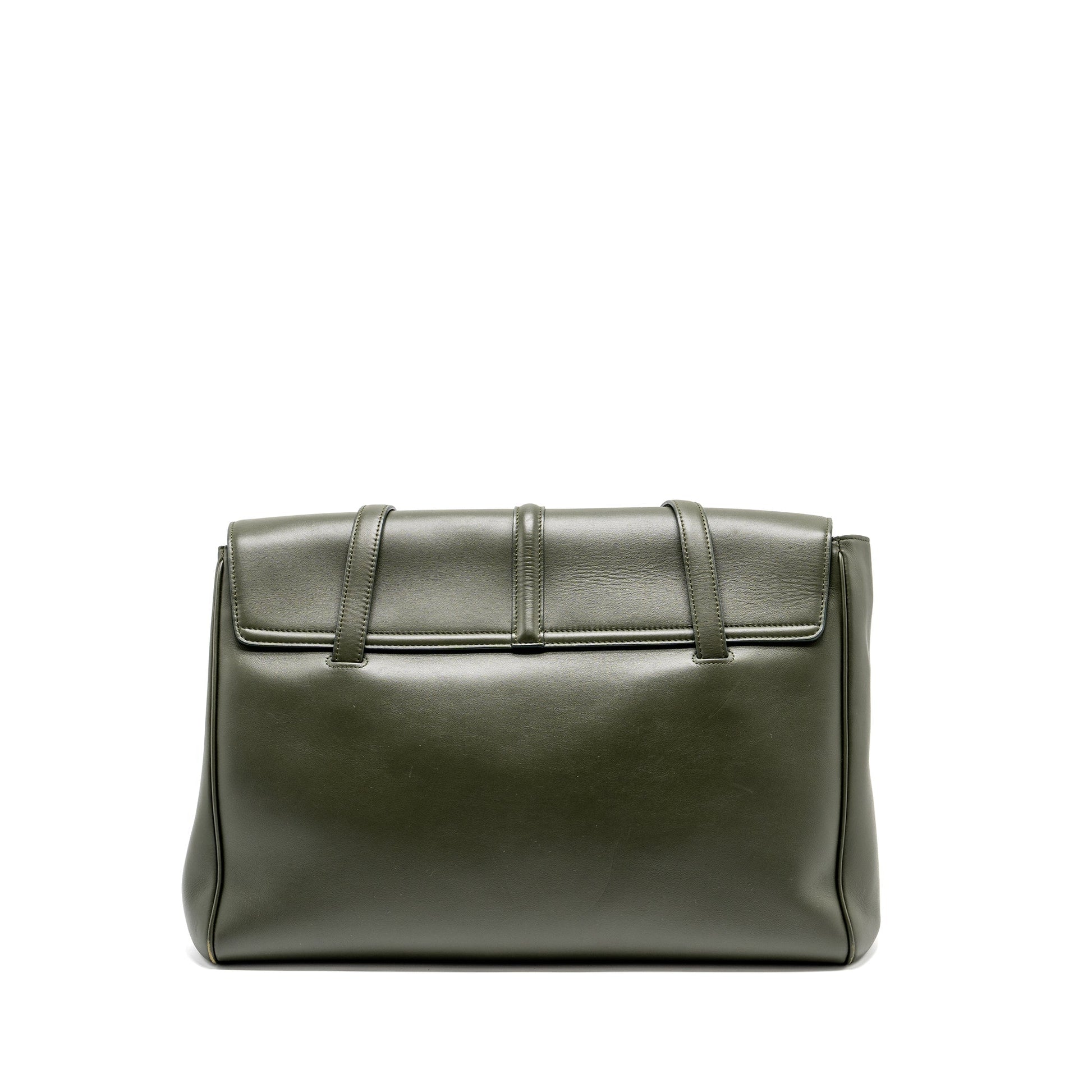 Celine Large Soft Bag Smooth Calfskin Dark Green GHW