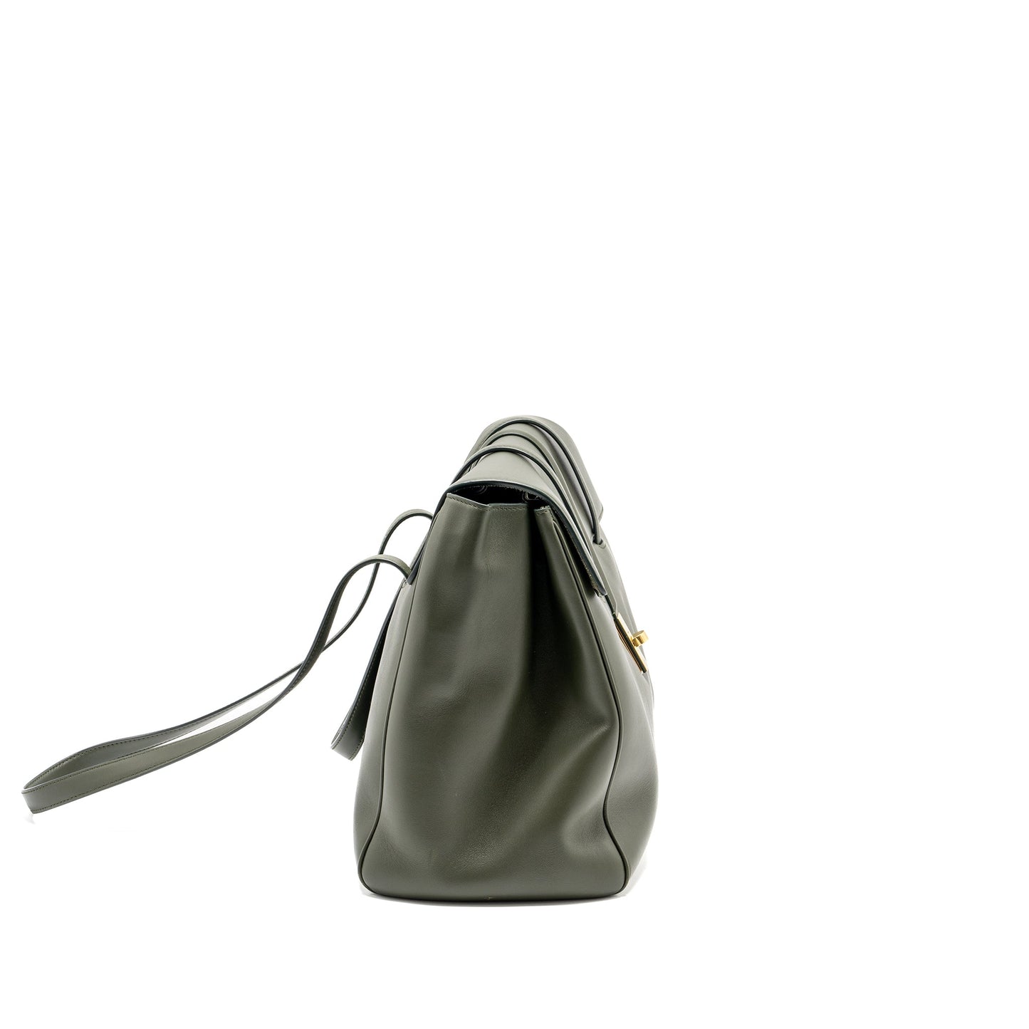 Celine Large Soft Bag Smooth Calfskin Dark Green GHW