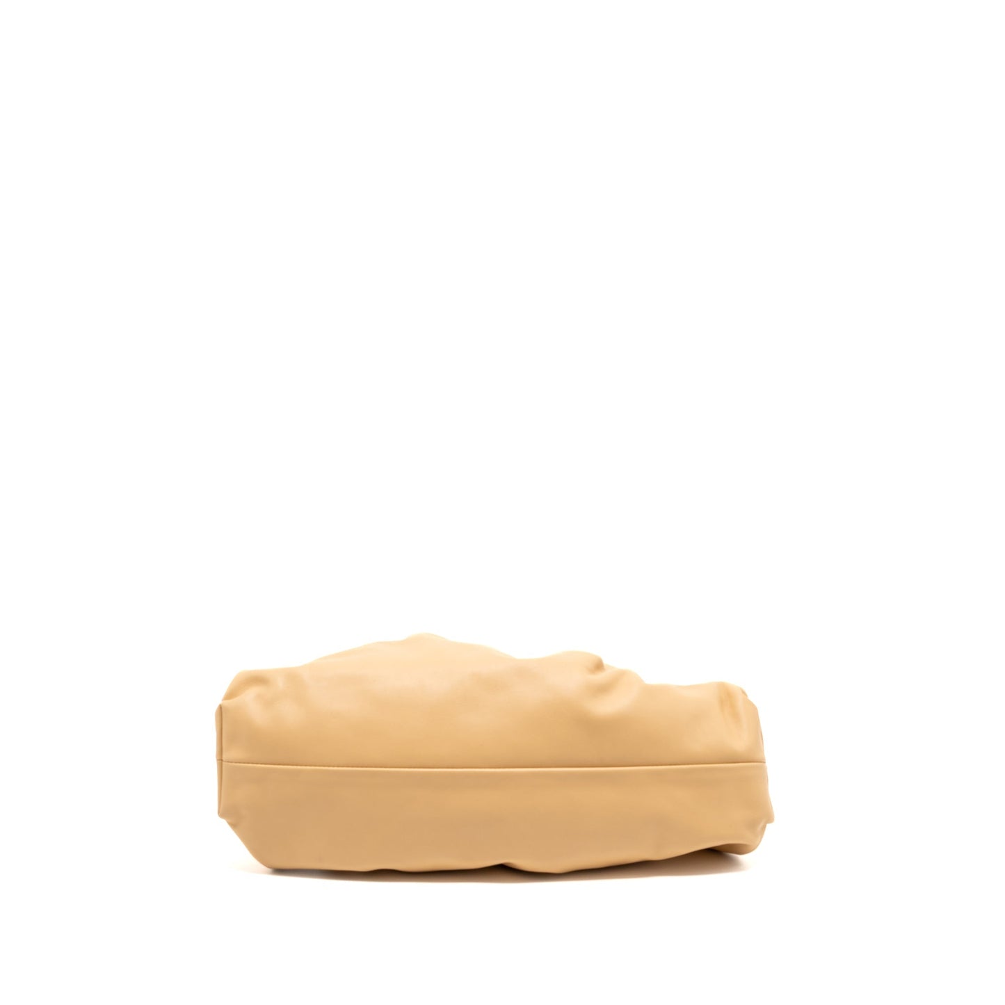 Bottega Veneta The pouch large leather clutch beige