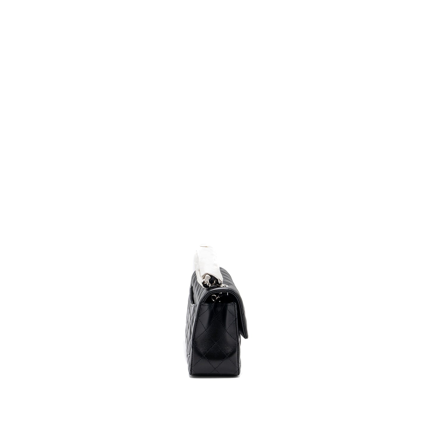 Chanel mini rectangular flap bag lambskin black with  (microchip)