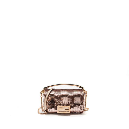 Fendi Mini Baguette Paulette Rose Gold