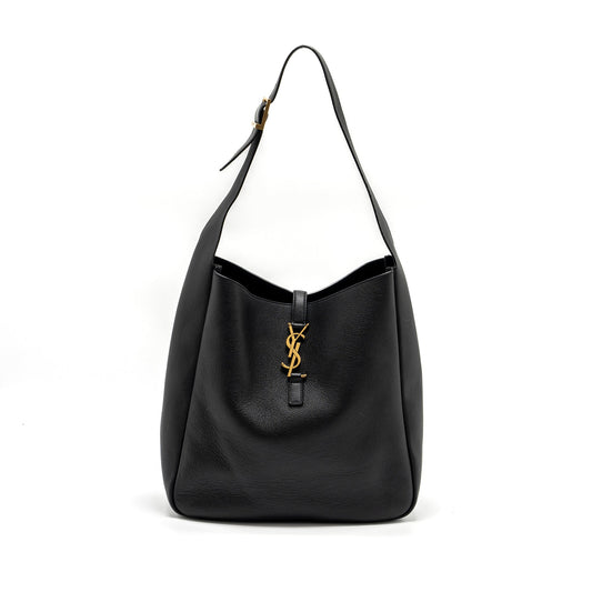 Saint Laurent/ Le 5 A 7 Supple Large Smooth Calfskin Black