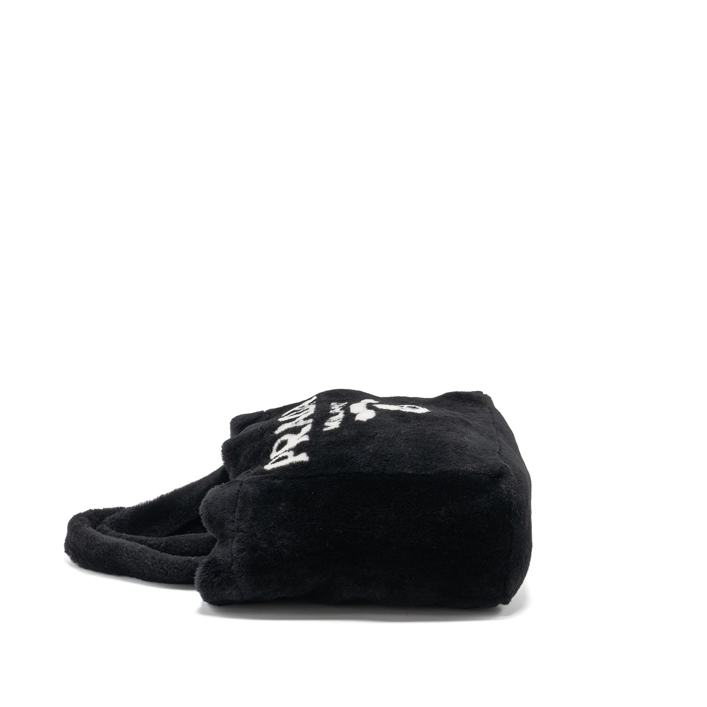 Prada Medium Tote Purse Shearling Black