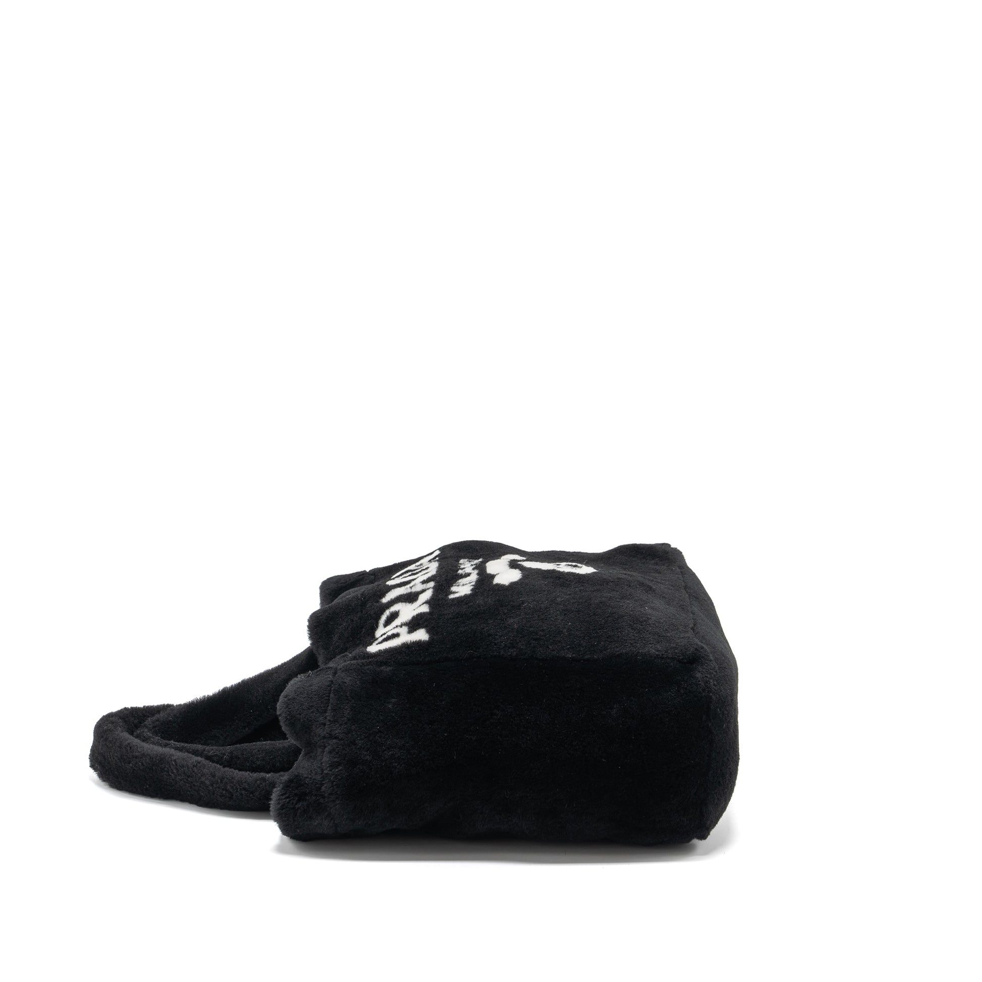 Prada Medium Tote Purse Shearling Black