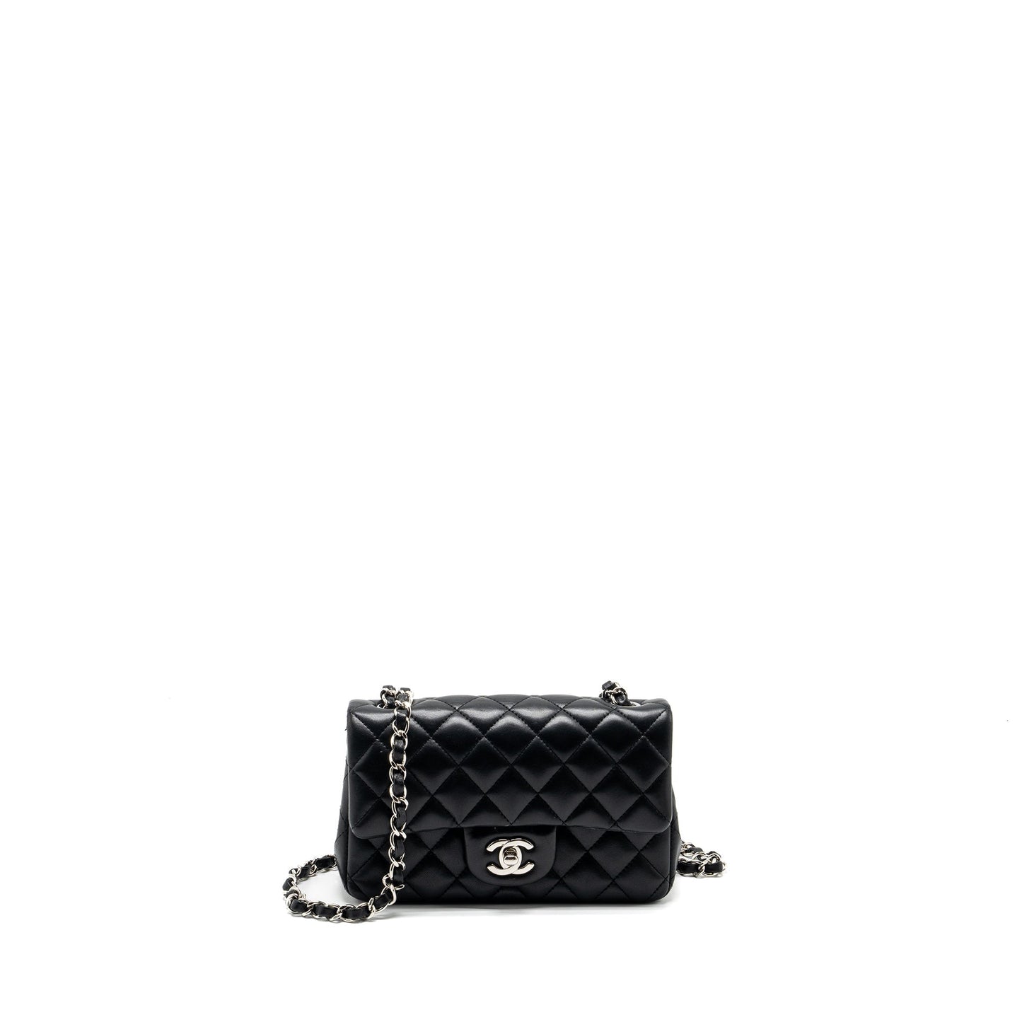 Chanel Mini Rectangular flap bag lambskin black