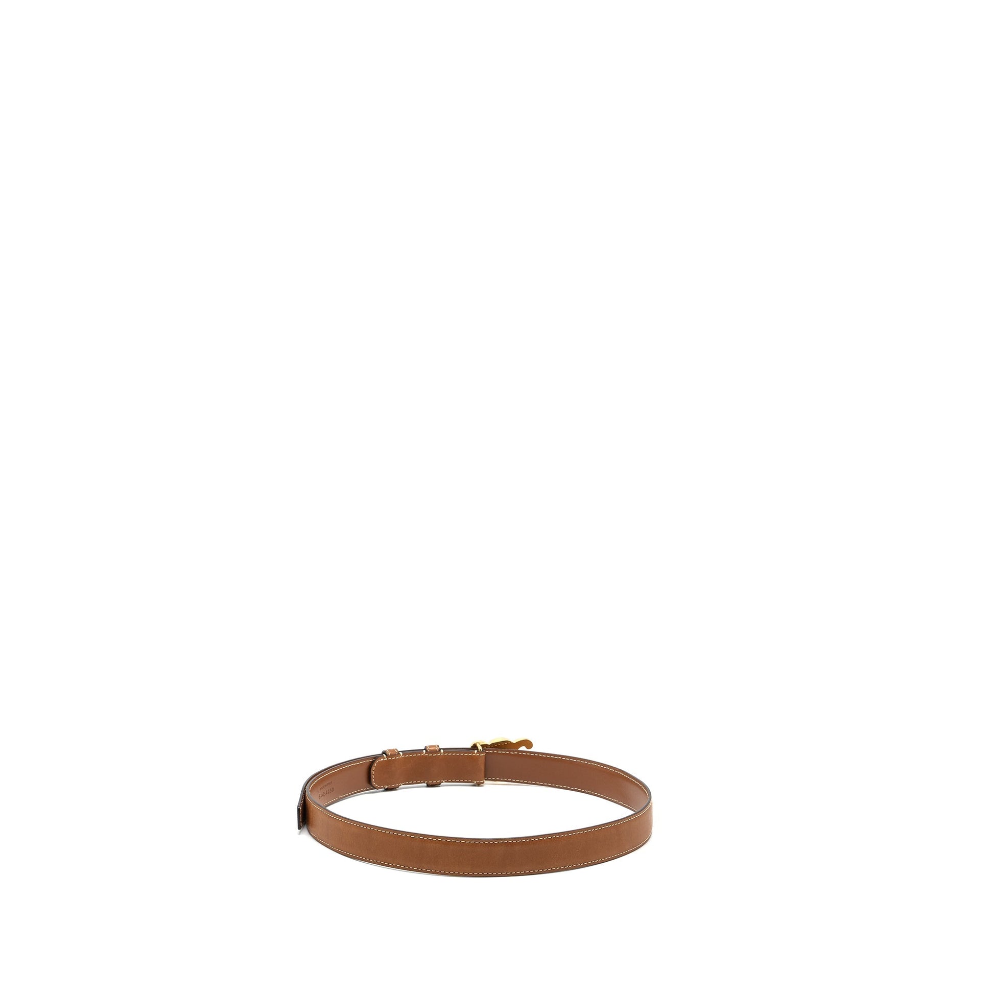 Celine size SMALL TRIOMPHE BELT IN NATURAL CALFSKIN TAN GHW