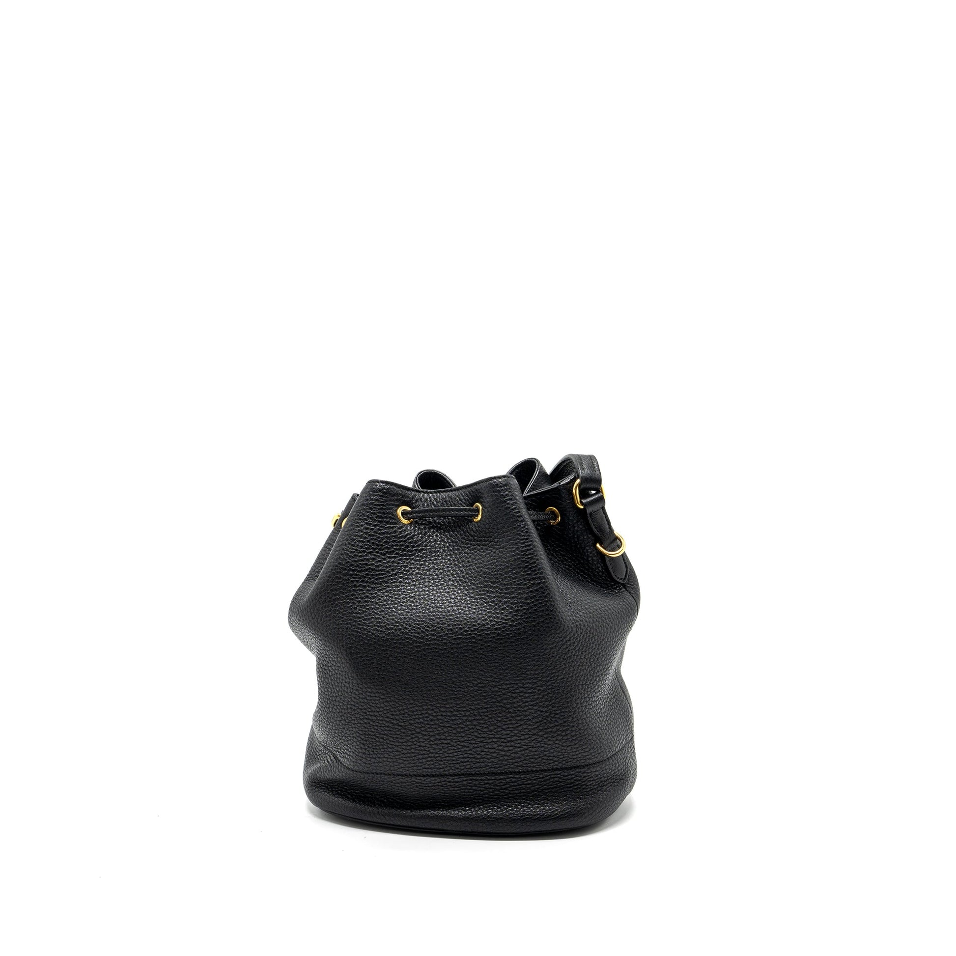 Prada Secchiello bucket Purse grained calfskin black