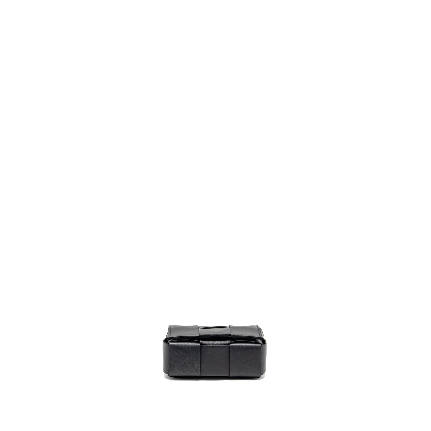 Bottega Veneta Intreccio Cassette Mini Purse Lambskin Black