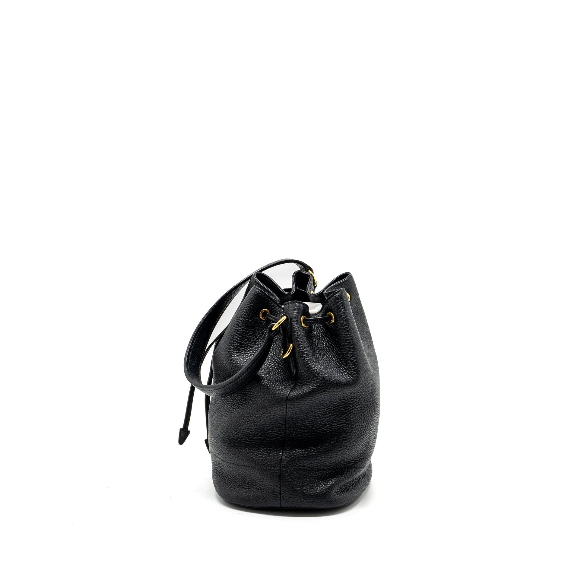 Prada Secchiello bucket Purse grained calfskin black