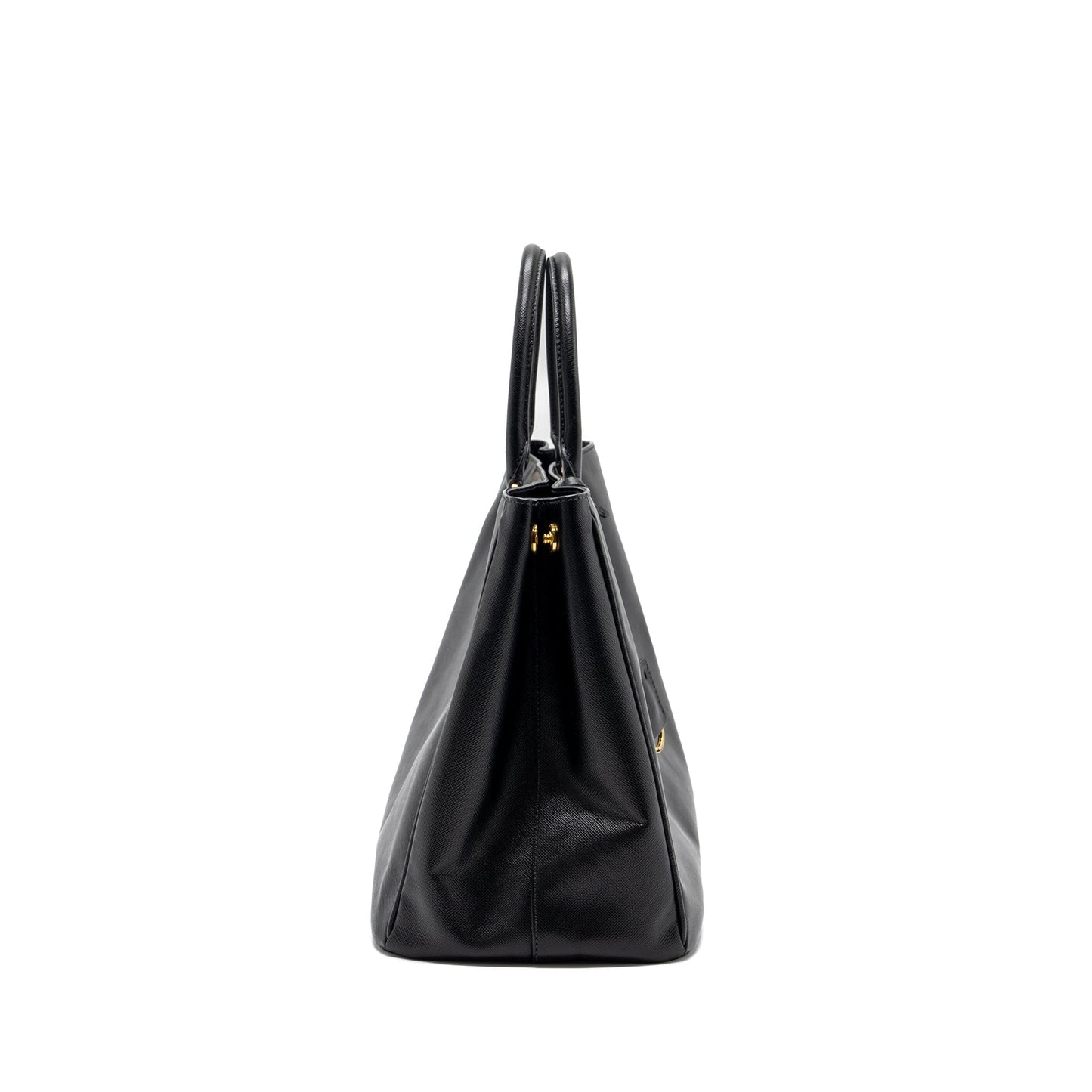 Prada Saffiano Tote Purse Calfskin Black