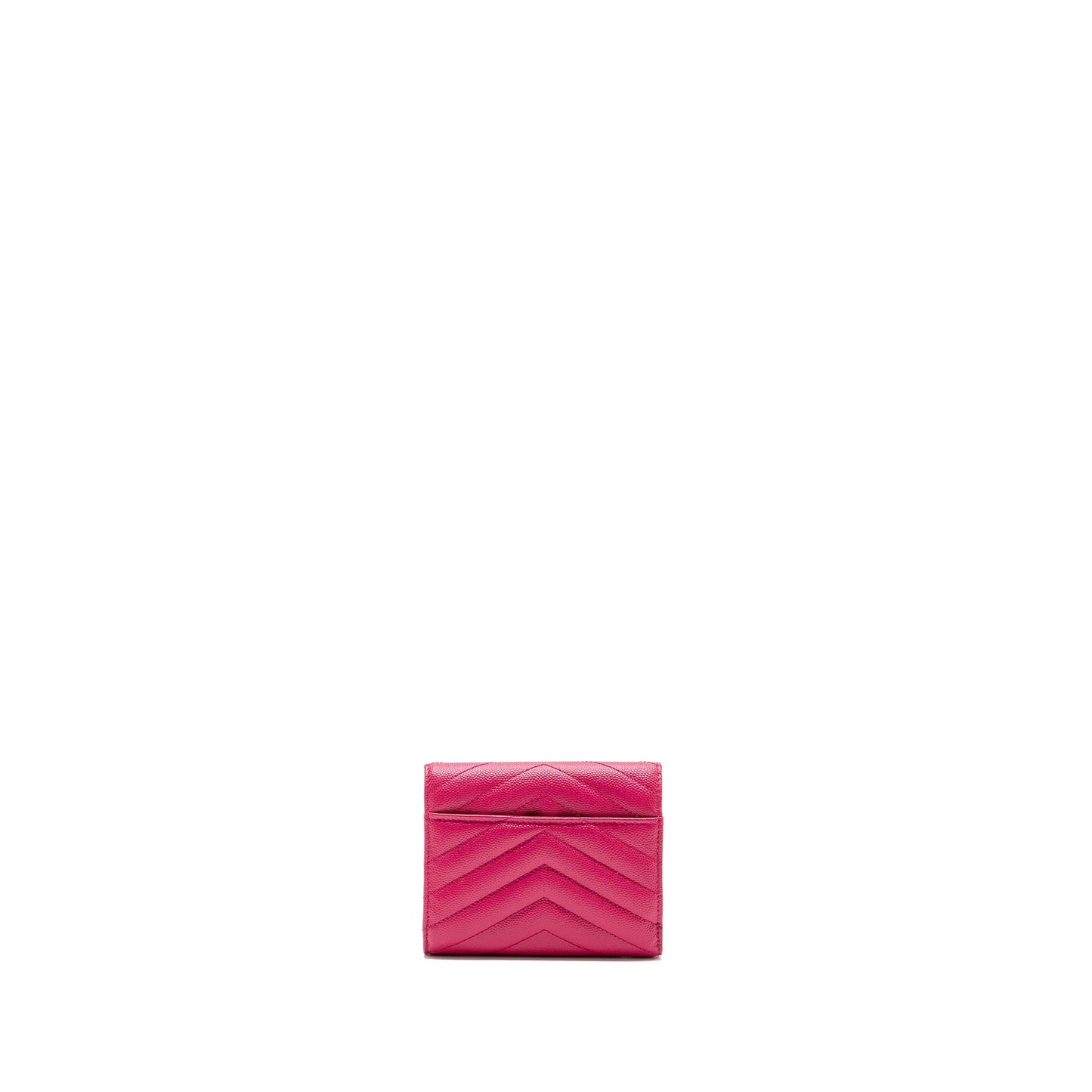 Saint laurent compact tri-fold wallet calfskin pink
