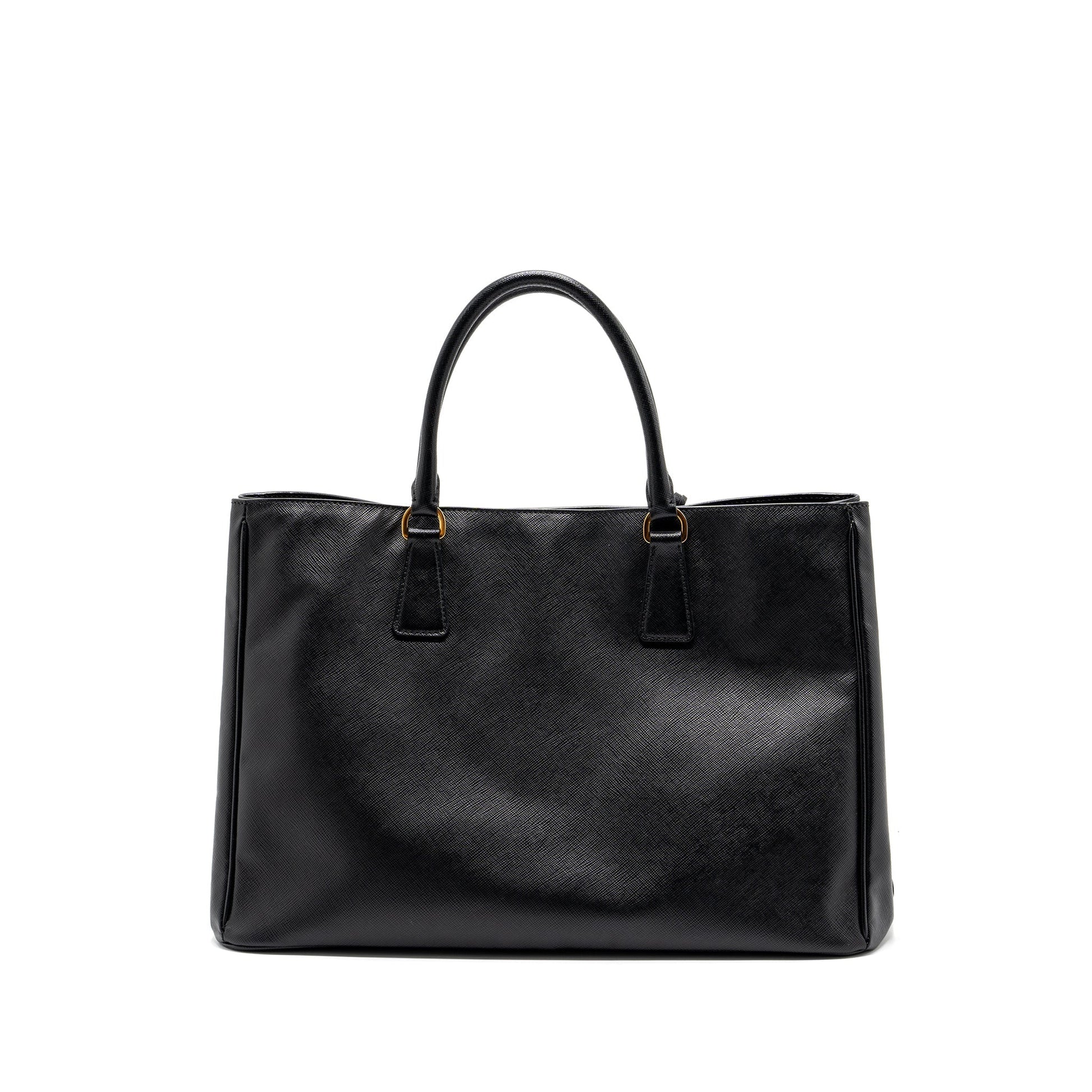 Prada Saffiano Tote Purse Calfskin Black