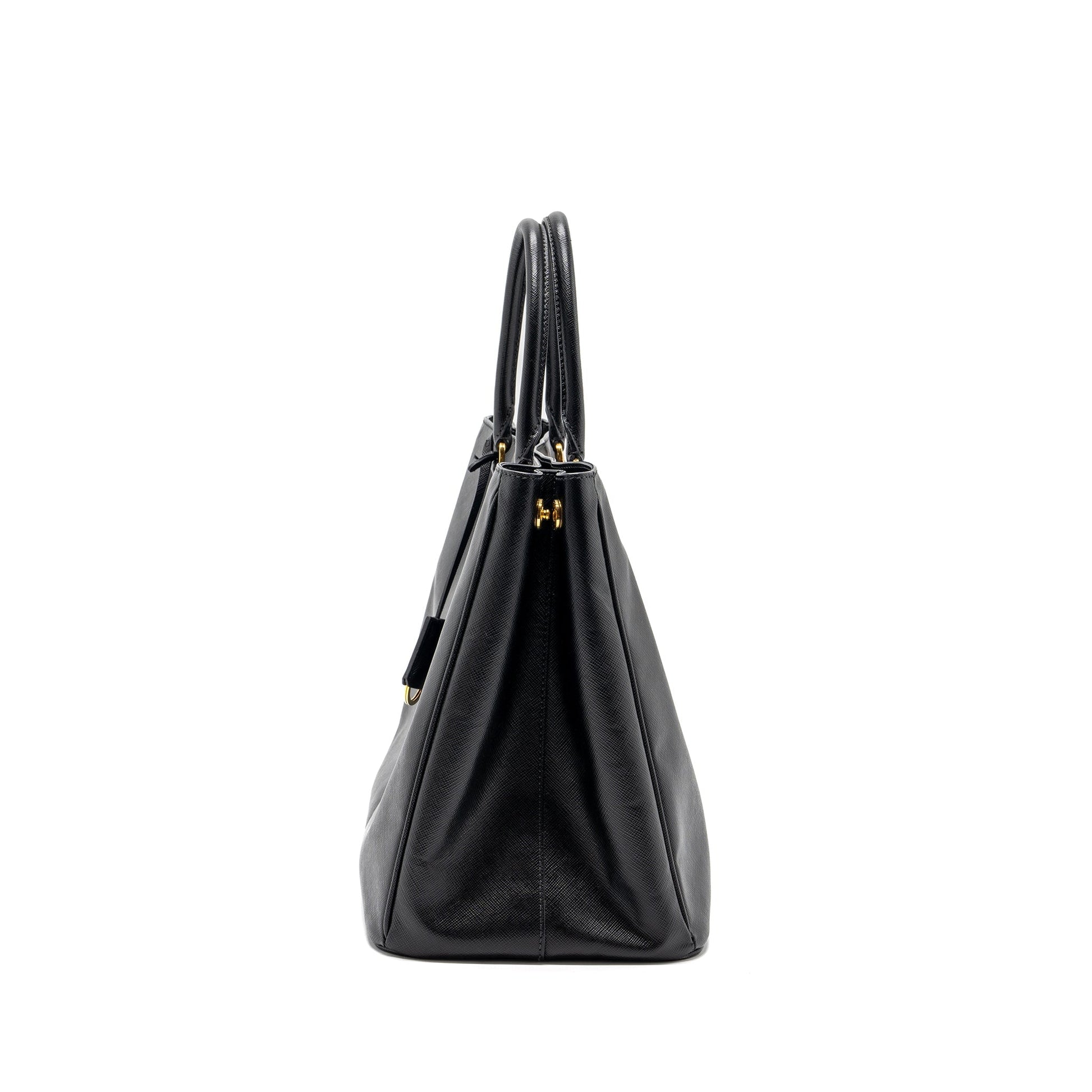 Prada Saffiano Tote Purse Calfskin Black