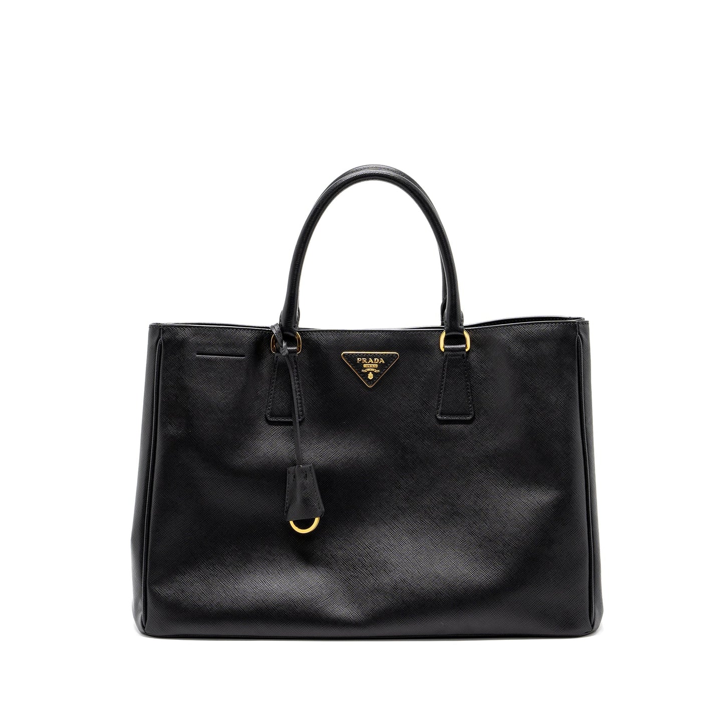 Prada Saffiano Tote Purse Calfskin Black