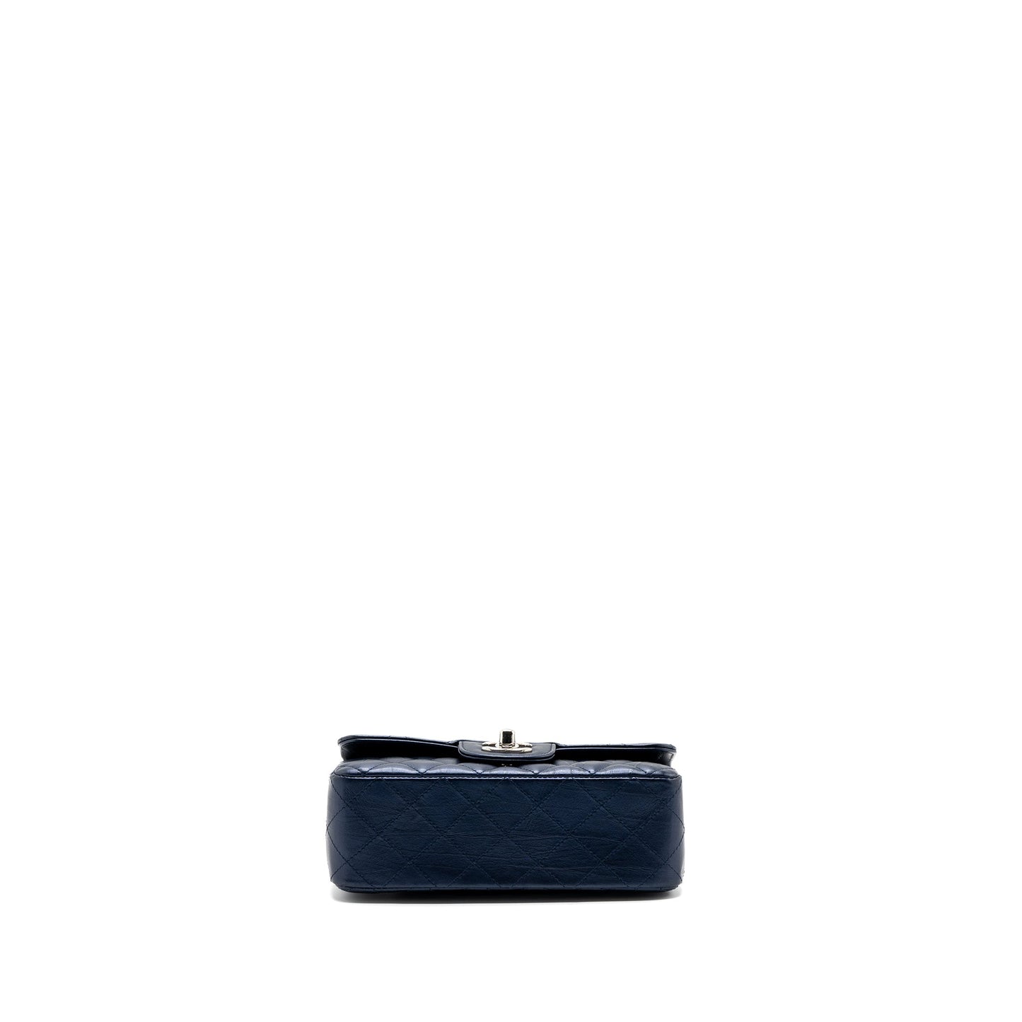 Chanel mini rectangular flap bag calfskin limited dark blue
