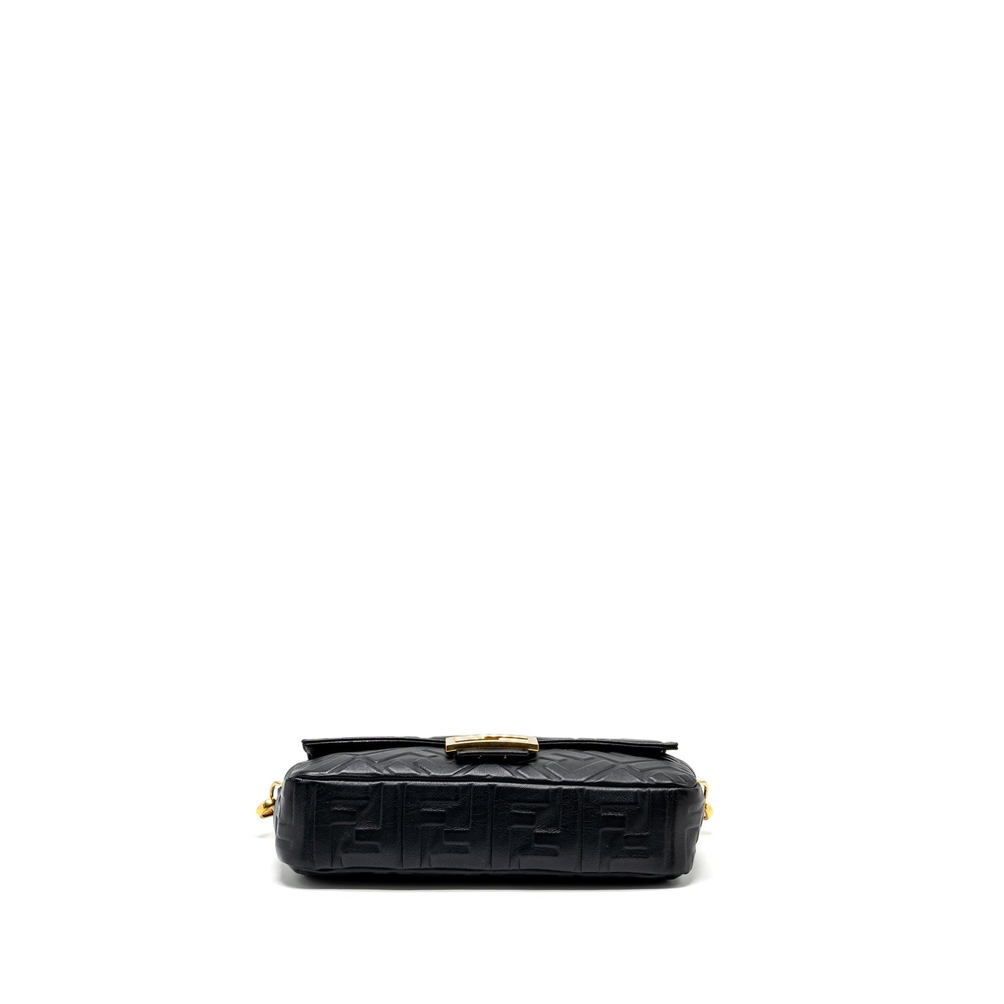 Fendi Baguette Purse with Motif Nappa Black